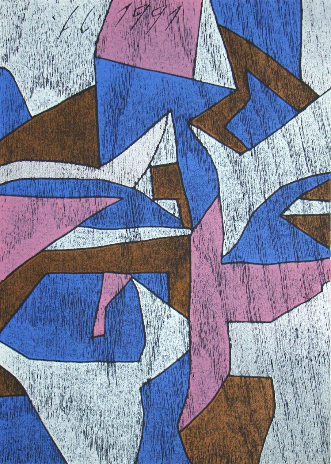 Franz EGGENSCHWILER - Offene Welt, 1996 - Gravure sur bois originale