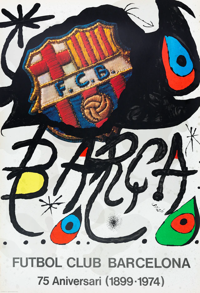 Joan MIRO : FCB, Futbol Club Barcelona - Lithographie originale signée
