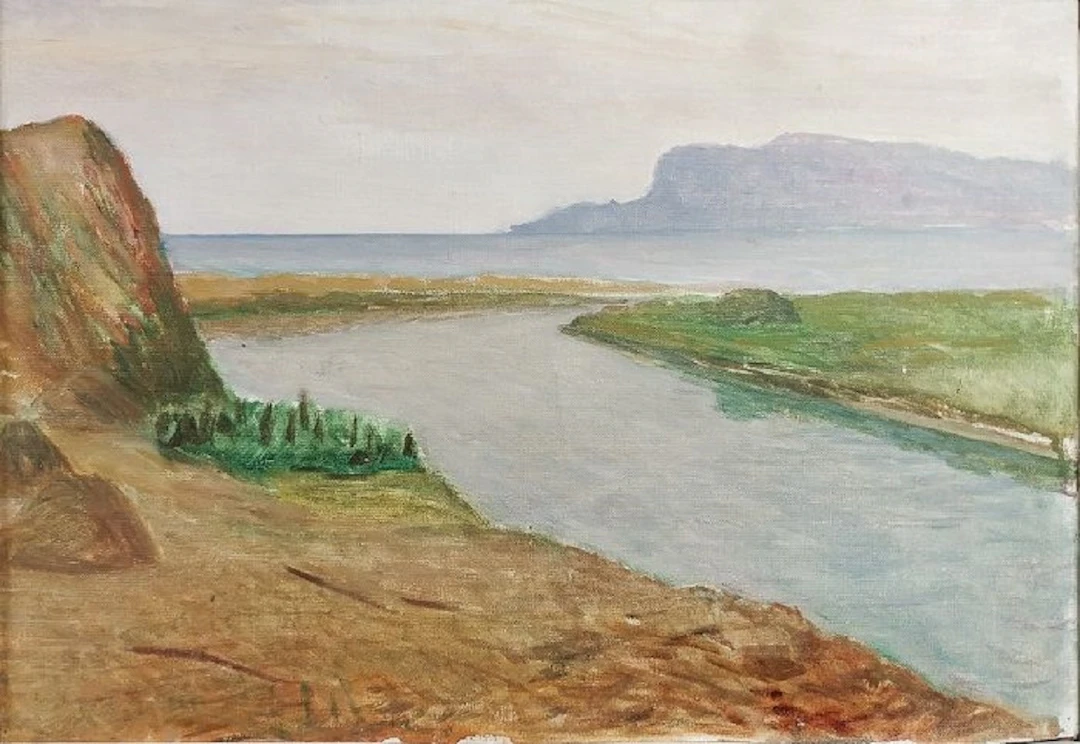Giovanni MALESCI - La Fiumara avec vue sur Castiglione della Pescaia