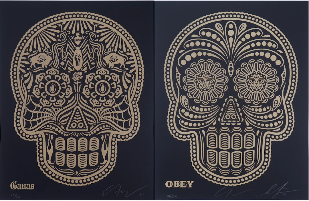 Shepard FAIREY (OBEY) et Ernesto YERENA : Day of the dead Calavera