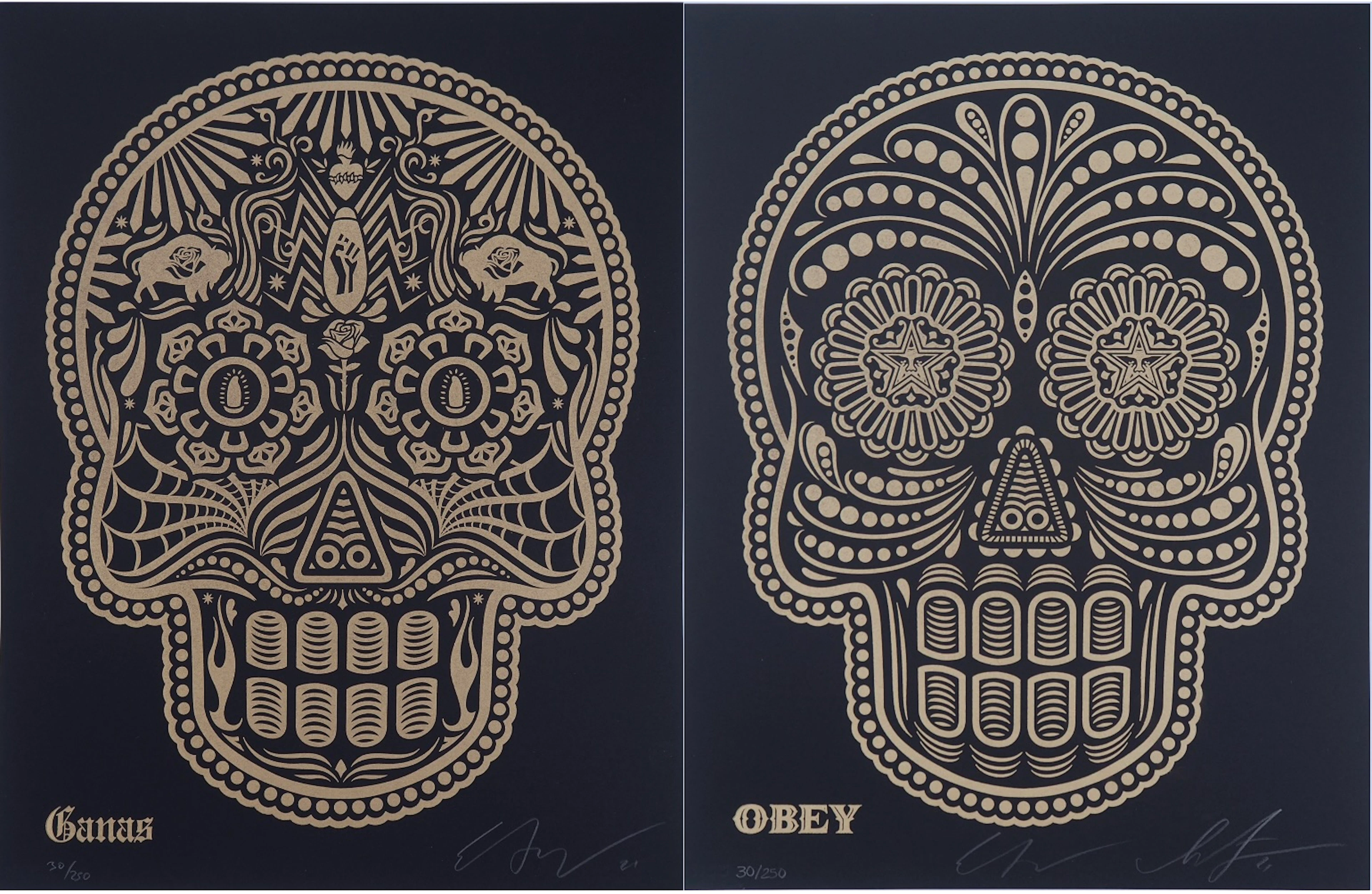 Shepard FAIREY (OBEY) et Ernesto YERENA : Day of the dead Calavera