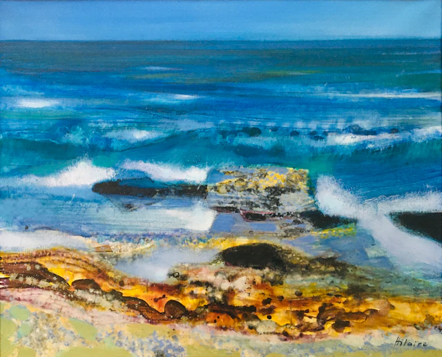 Camille HILAIRE - L’océan, Portugal, 1971 - Huile sur toile signée