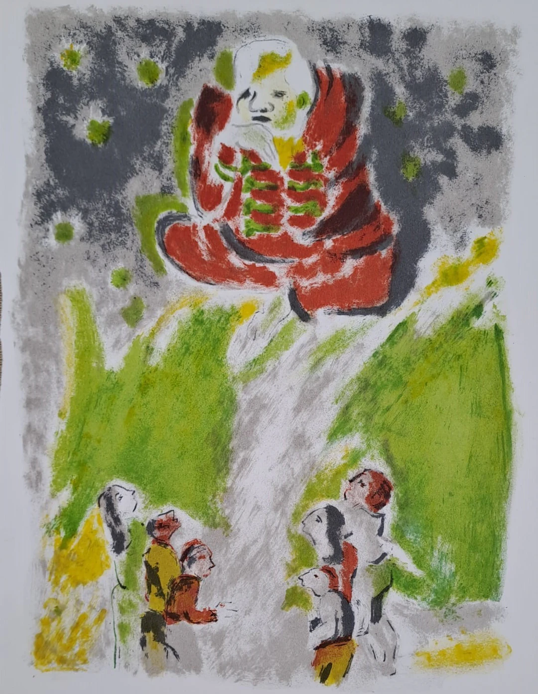 Jules Cavailles - Le songe dans les étoiles - Lithographie originale