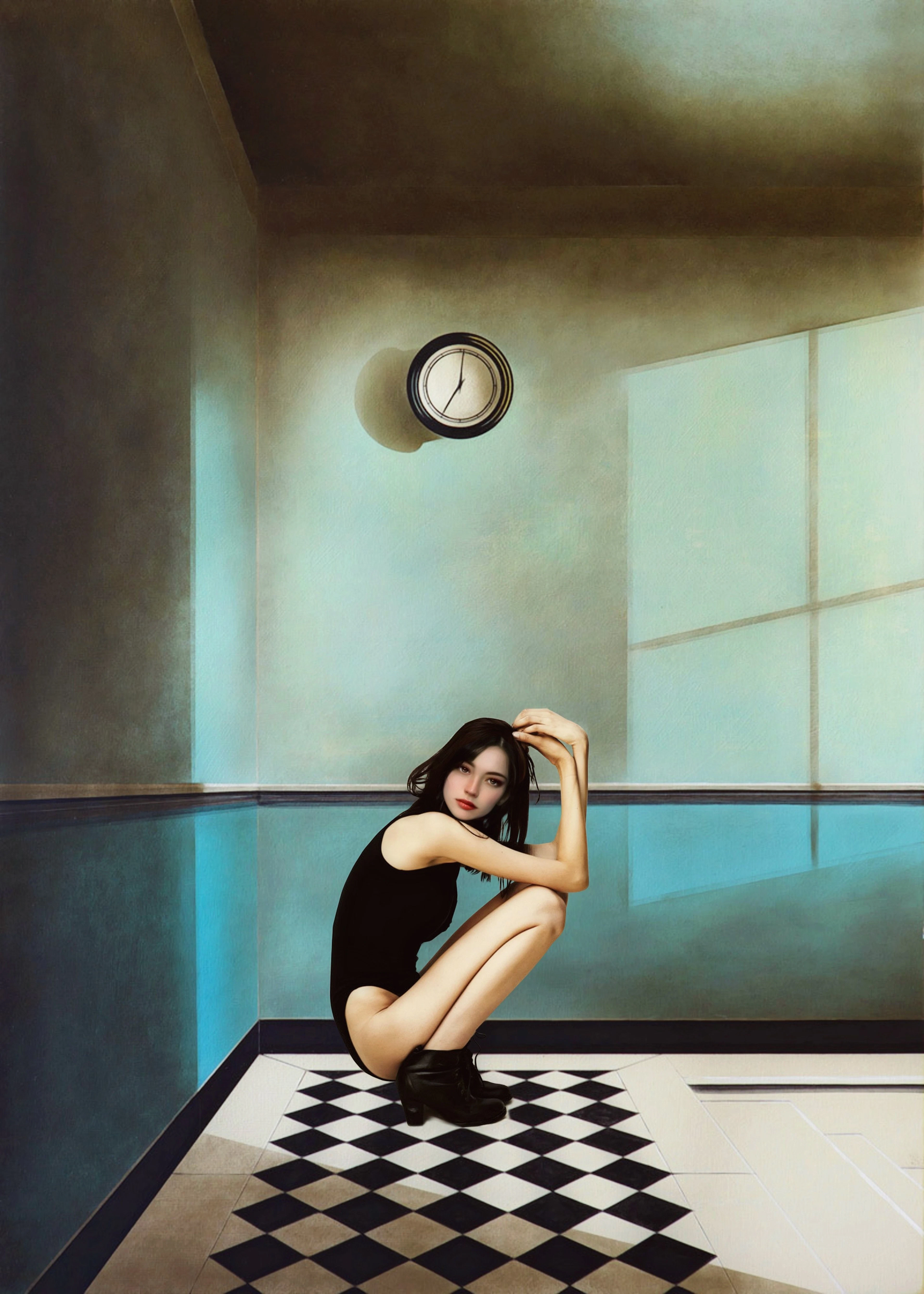 Mr Strange - Vick and the Clock, 2023 - Giclée sur papier Hanhemühle