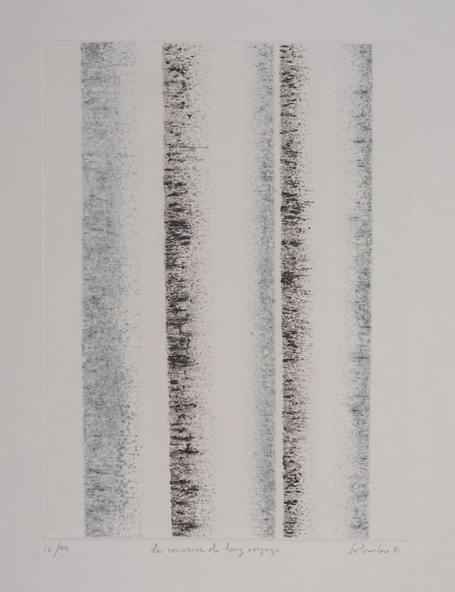 Jean SOLOMBRE - Les couverts du long voyage, 1981 - Gravure signée et numérotée