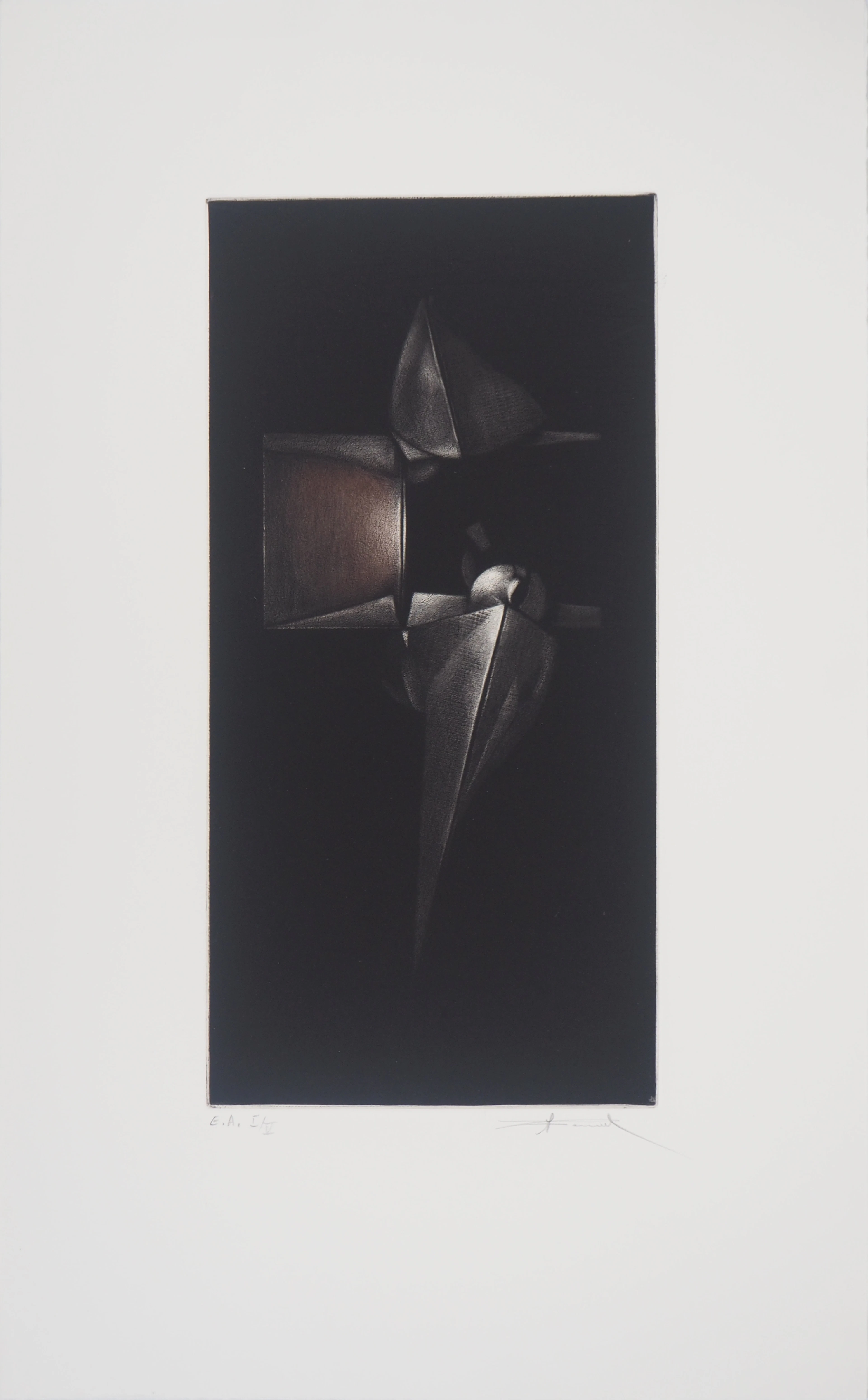 Michel Roncerel - Pique de colère - Gravure originale signée