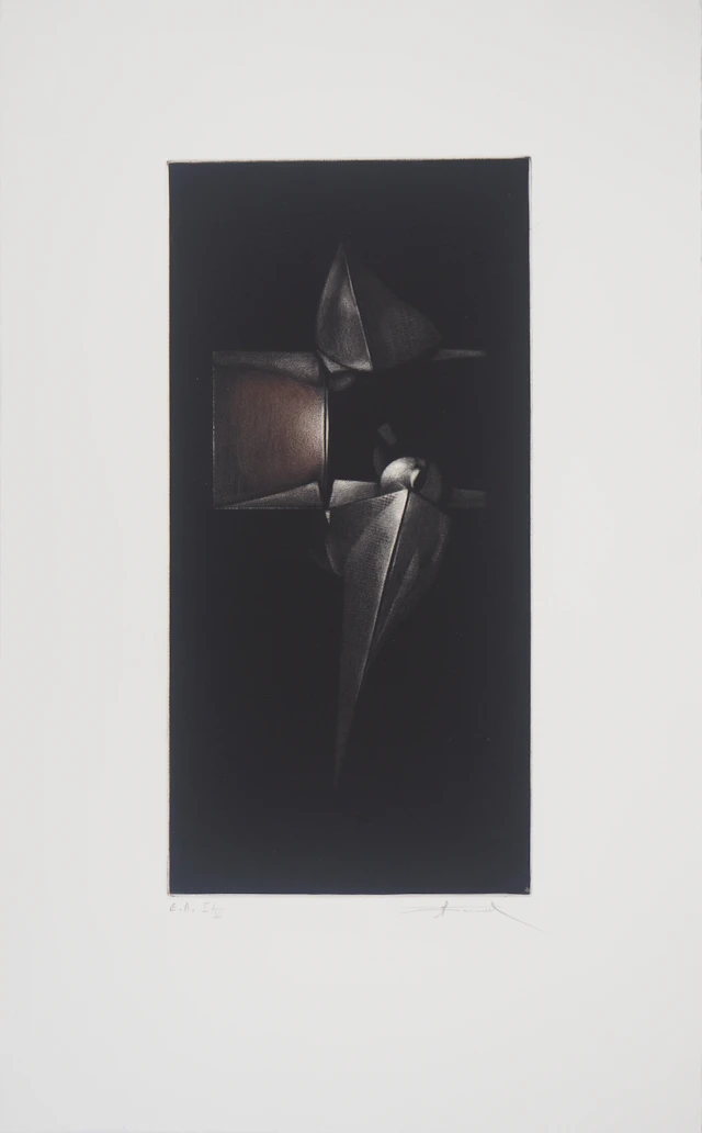 Michel Roncerel - Pique de colère - Gravure originale signée