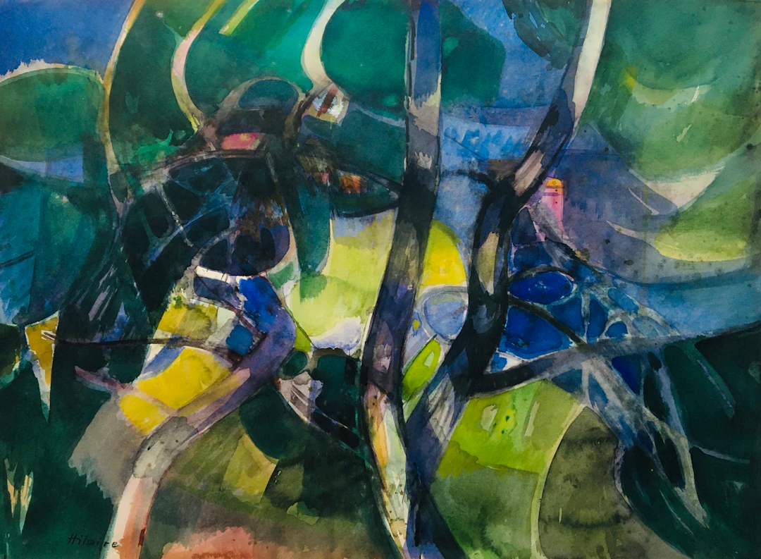 Camille HILAIRE - Au Cap Martin, 1985 - Aquarelle et gouache originale signée