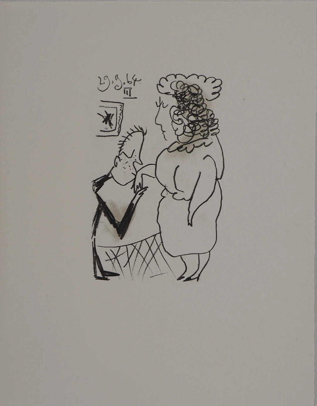 Pablo PICASSO : Le Goût du Bonheur, Les bourgeois, Lithographie
