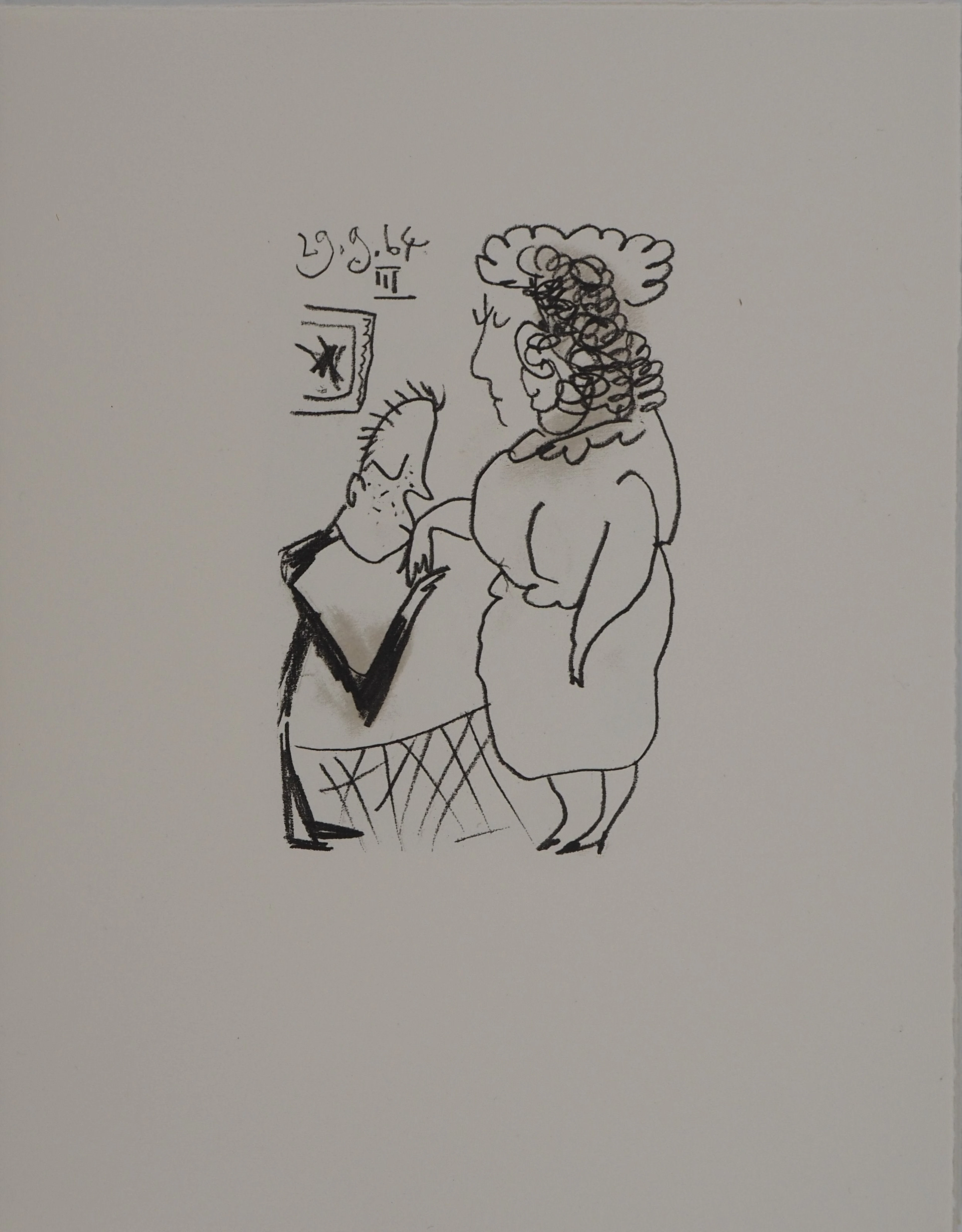 Pablo PICASSO : Le Goût du Bonheur, Les bourgeois, Lithographie