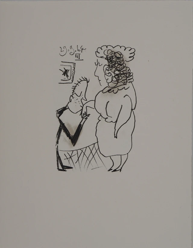 Pablo PICASSO : Le Goût du Bonheur, Les bourgeois, Lithographie
