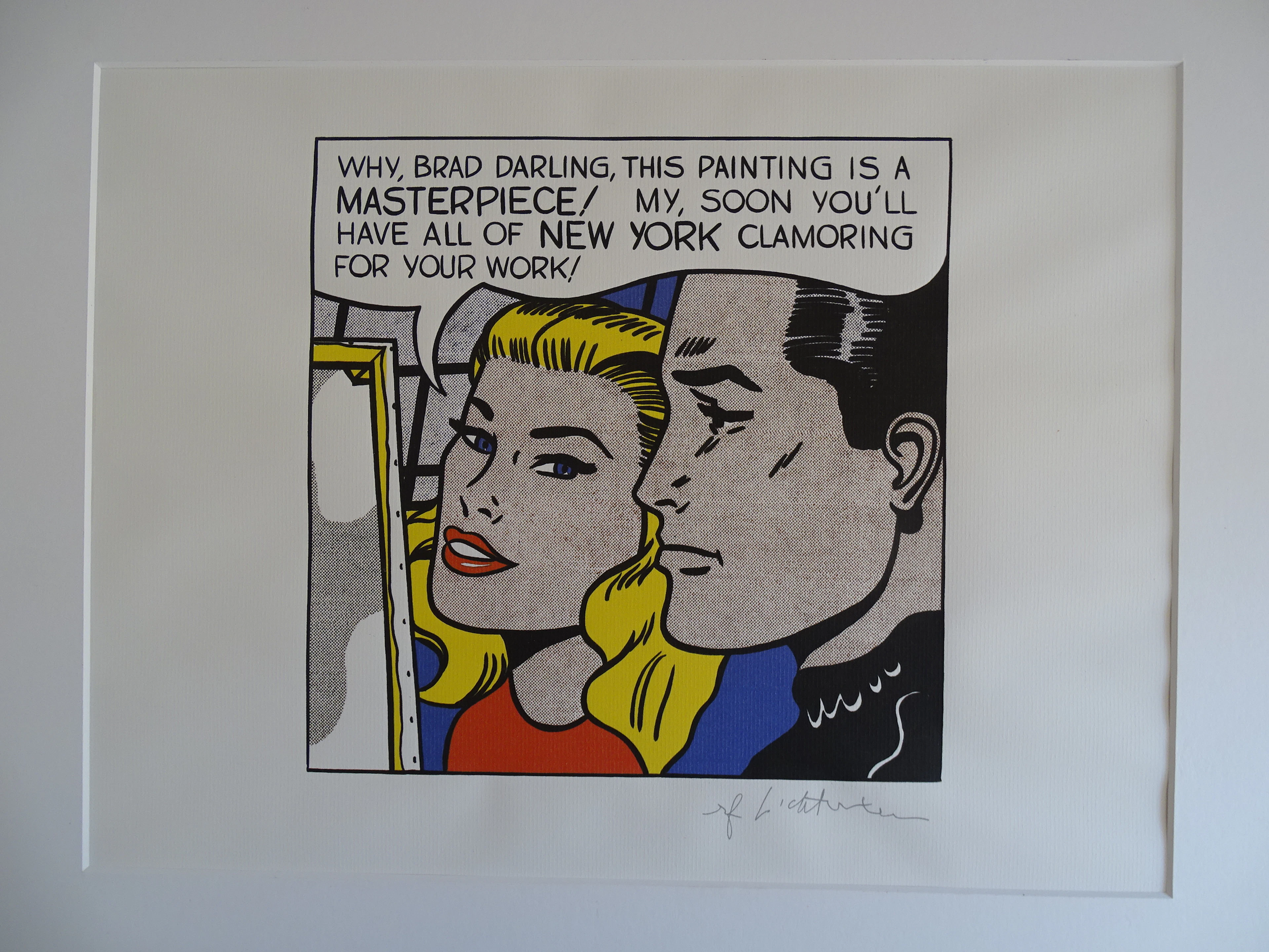Roy Lichtenstein (d'après) - Chef-d'œuvre, 1987