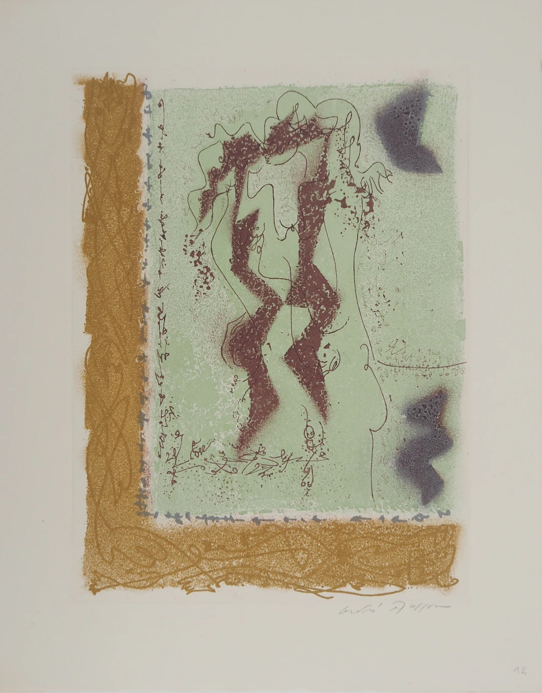 André MASSON : Intimité et séduction, Gravure originale signée
