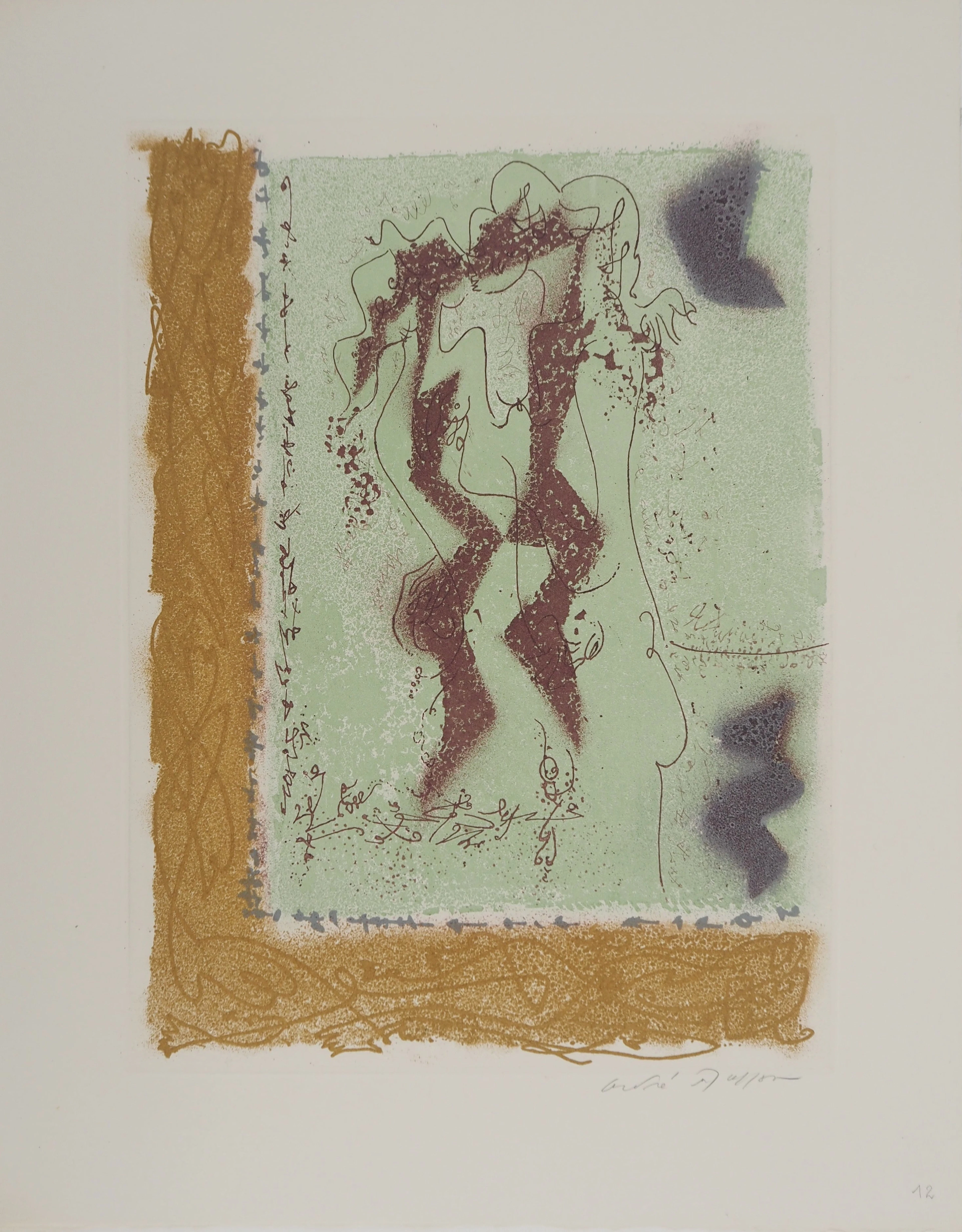 André MASSON : Intimité et séduction, Gravure originale signée