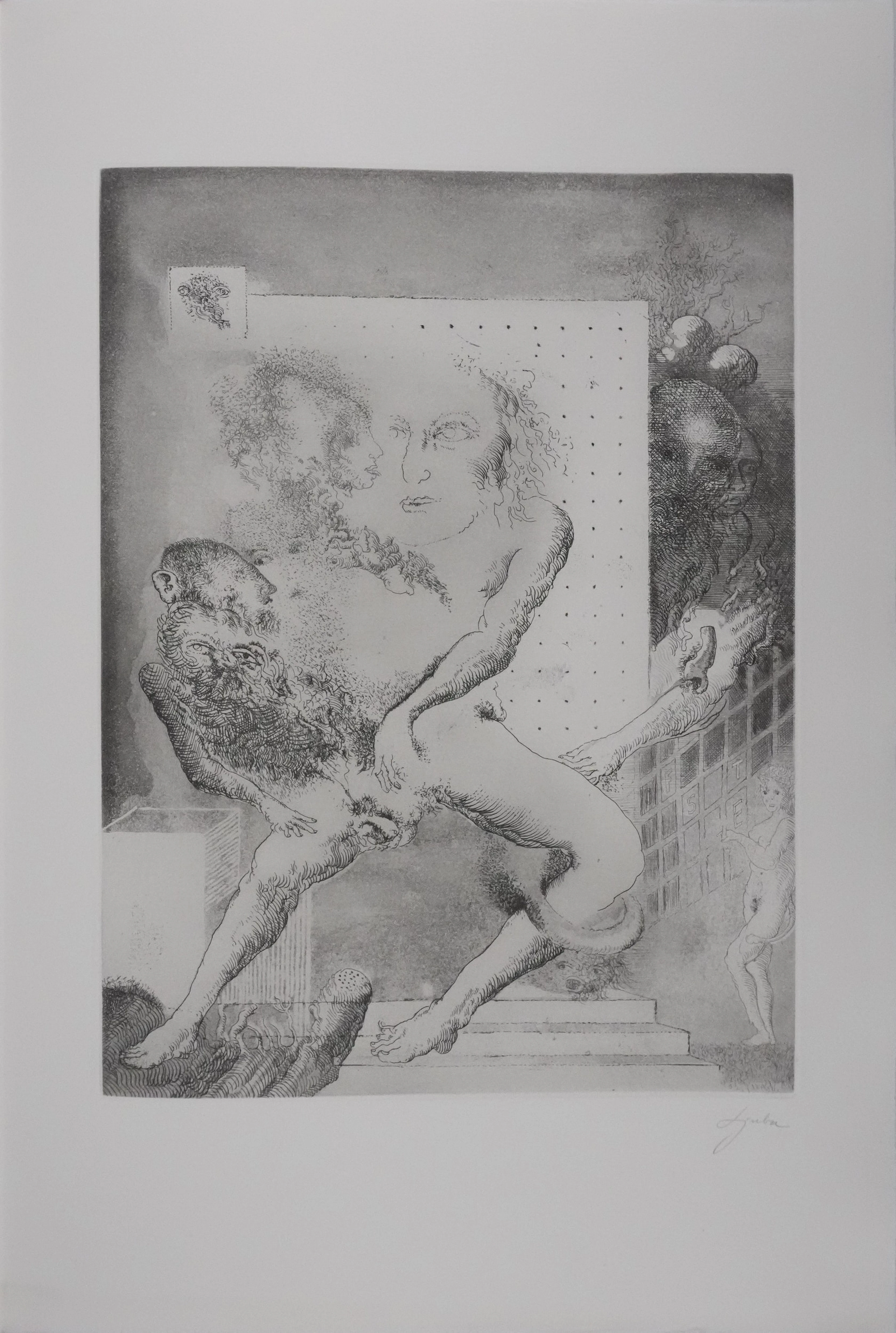 Popovic LJUBA : Art ou hasard, Gravure originale signée