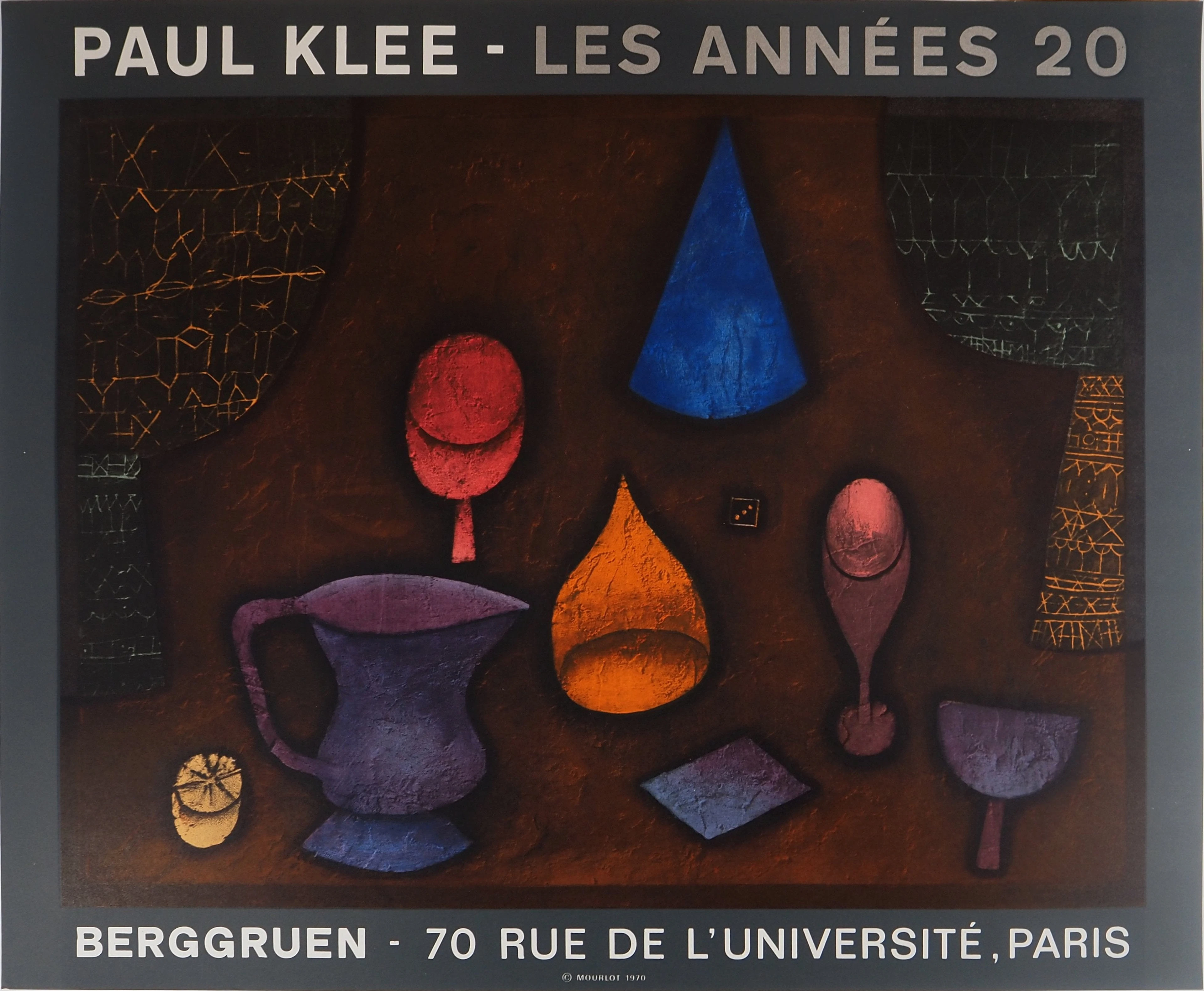 Paul KLEE : Table aux dés (les années 20), Affiche originale en lithographie