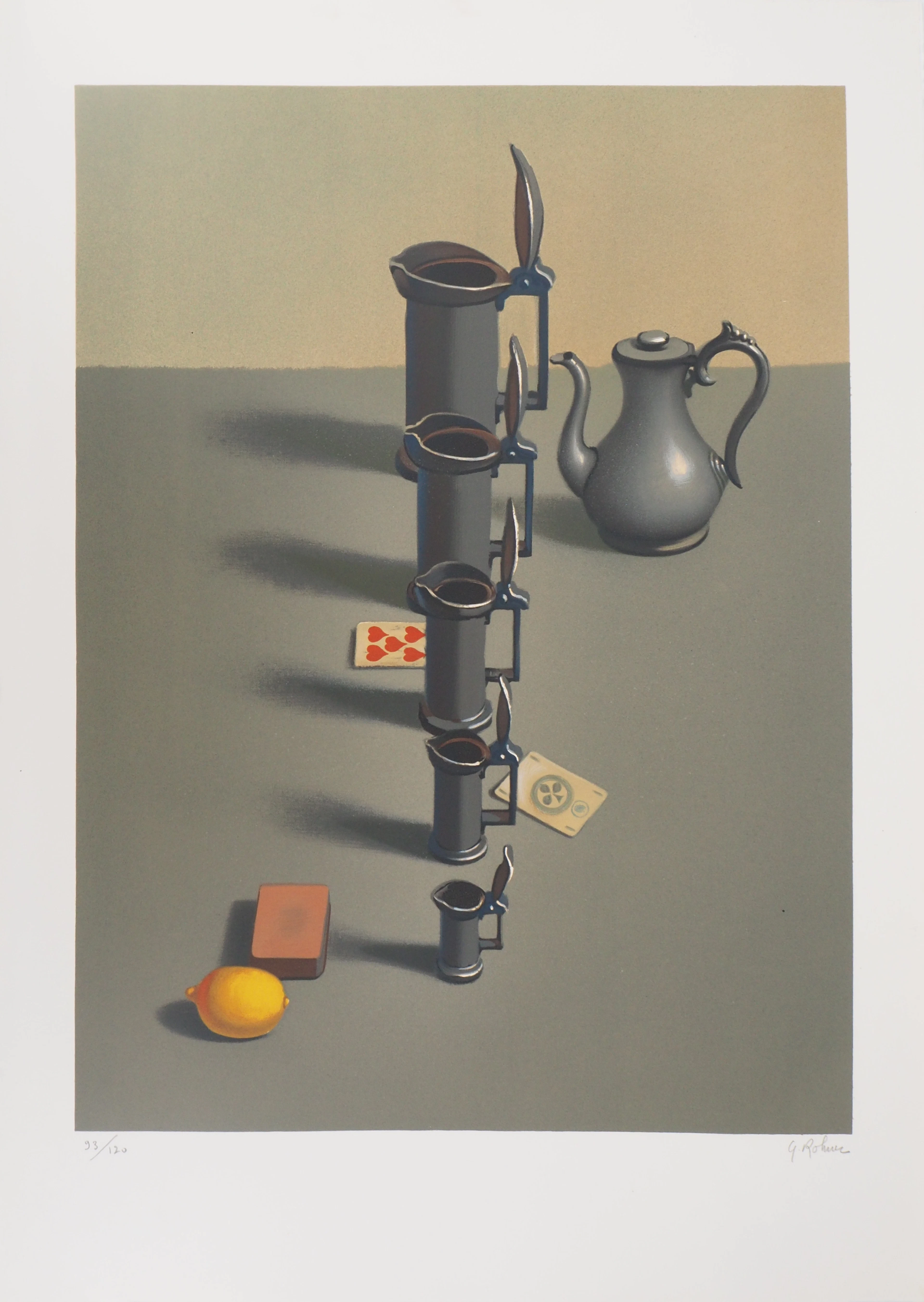 Georges ROHNER : Le citron - Lithographie originale Signée