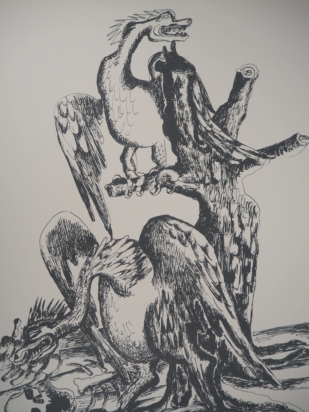 Ossip ZADKINE : Mythologie Hercule et les oiseaux du lac Stymphale