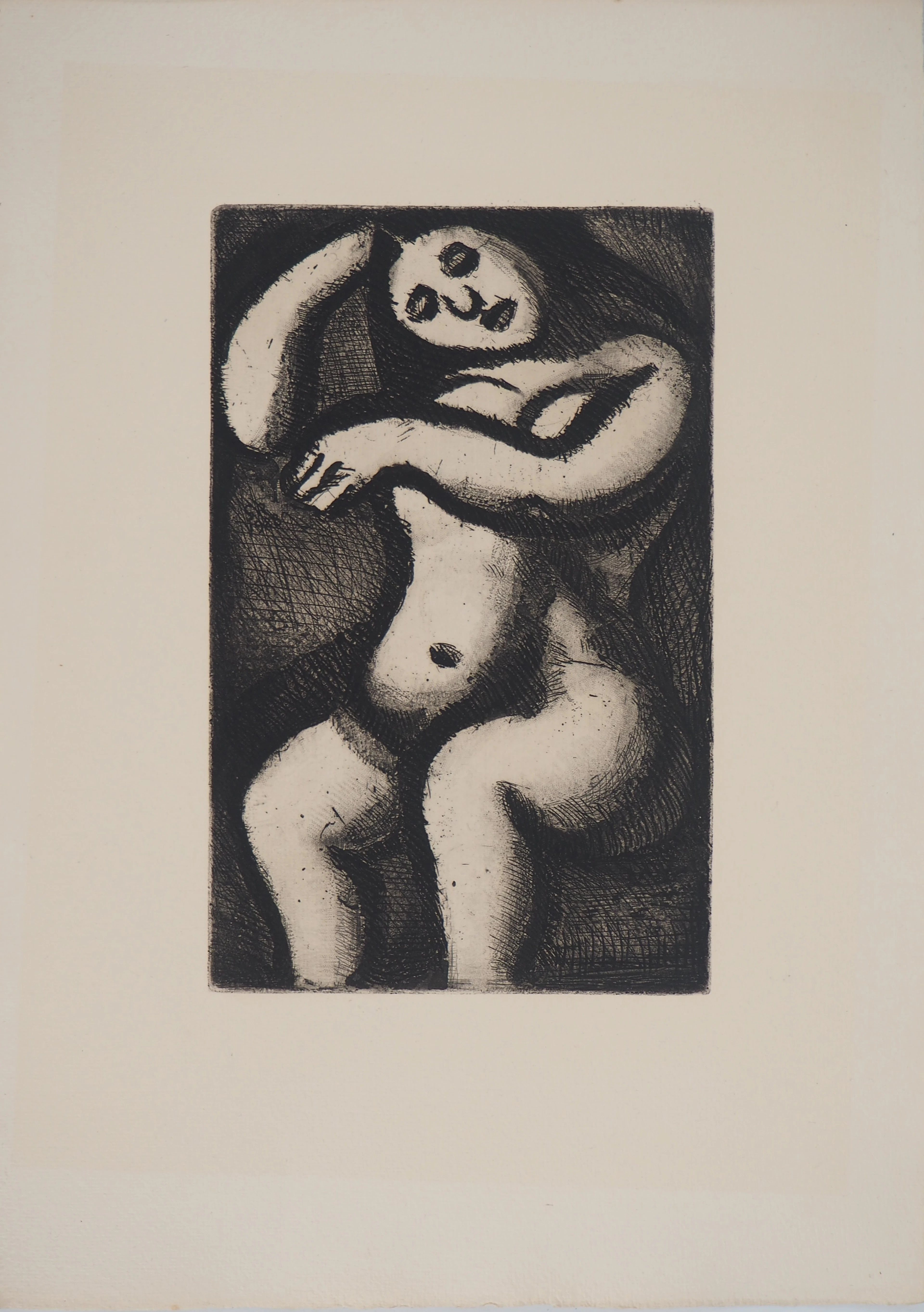 Georges ROUAULT - Nu assis, 1928 - Gravure originale, signée
