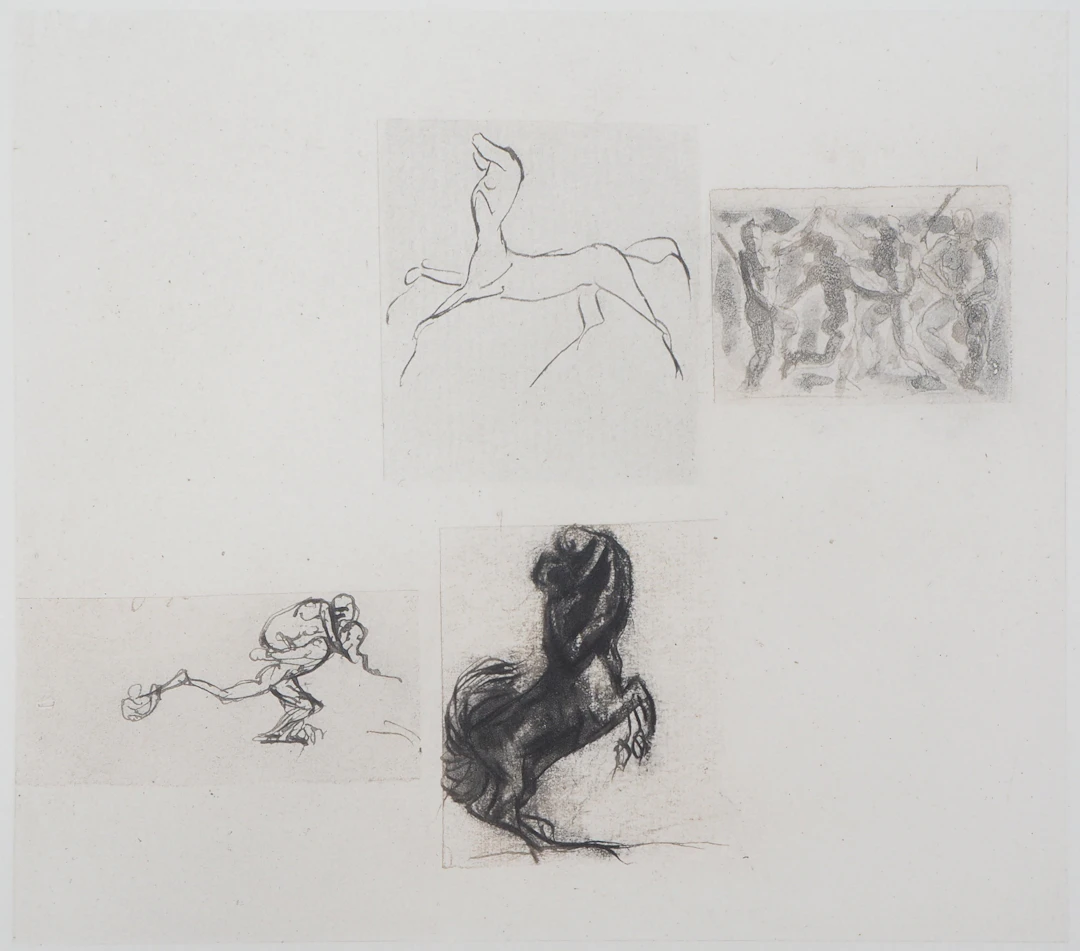 Auguste RODIN (d’après) - Quatre études, 1987 - Gravure