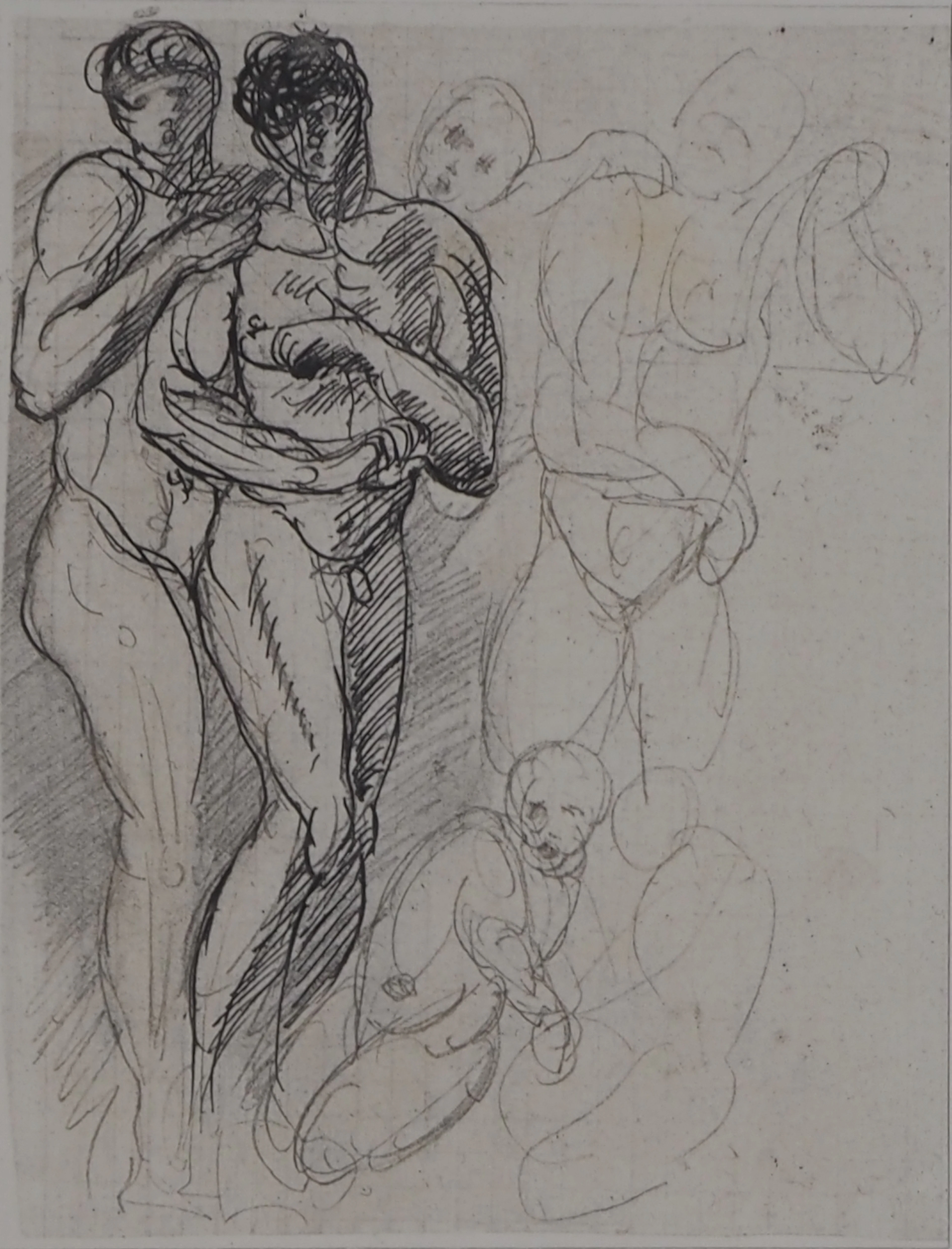 Auguste RODIN : Etude du mouvement, Gravure