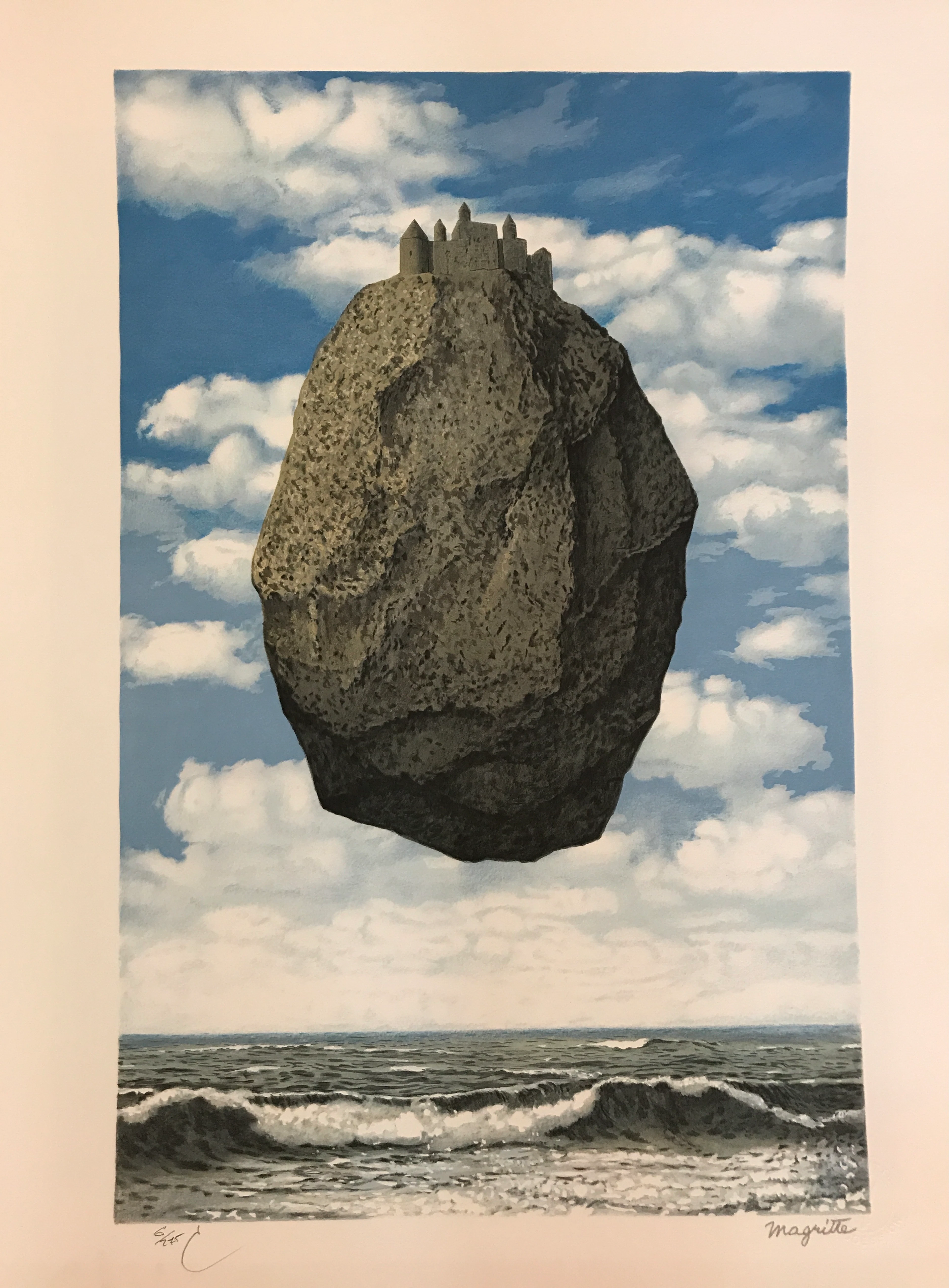René MAGRITTE (d’après) - Le château des Pyrénées - Lithographie