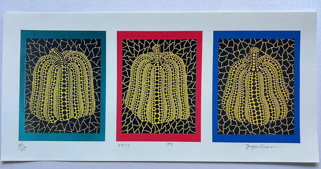 Yayoi Kusama , Pumpkin , 1991 , sérigraphie sur papier , signée, numerotée