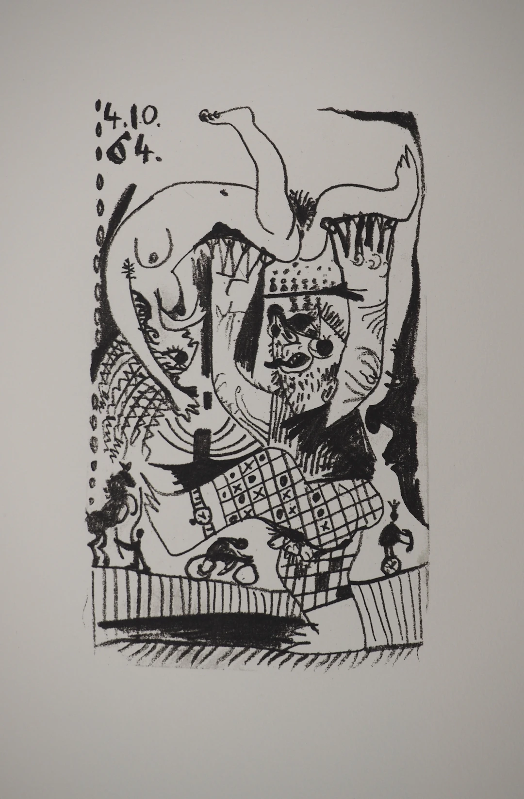 Pablo PICASSO : Le Goût du Bonheur, Les acrobates, Lithographie