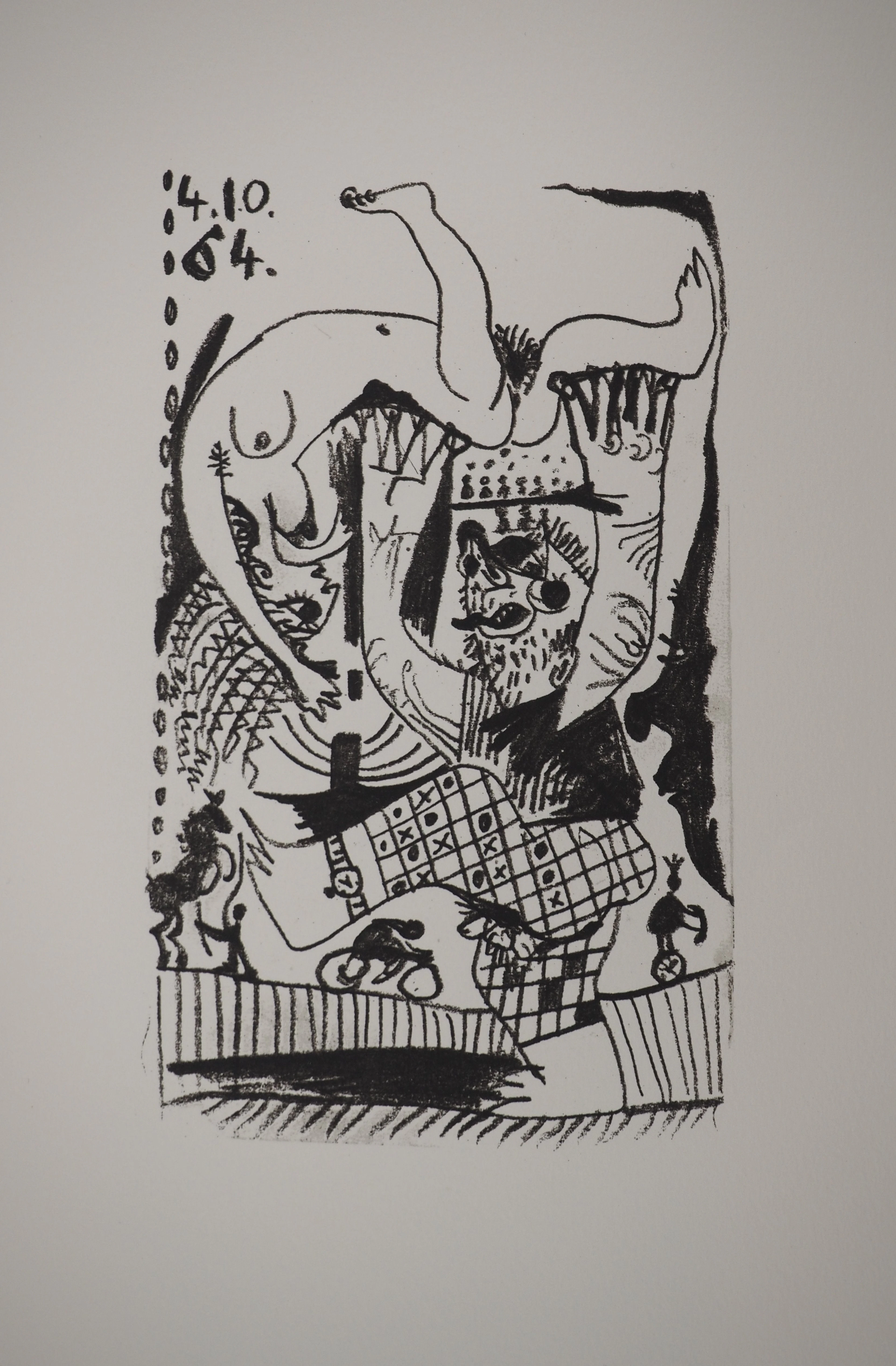 Pablo PICASSO : Le Goût du Bonheur, Les acrobates, Lithographie