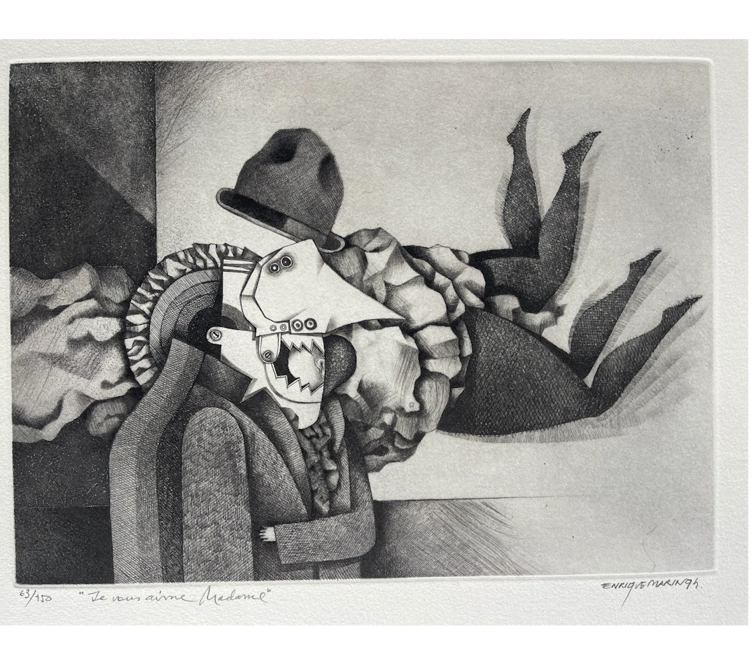Enrique MARIN MUÑOZ - Je vous aime Madame, 1994 - Gravure originale