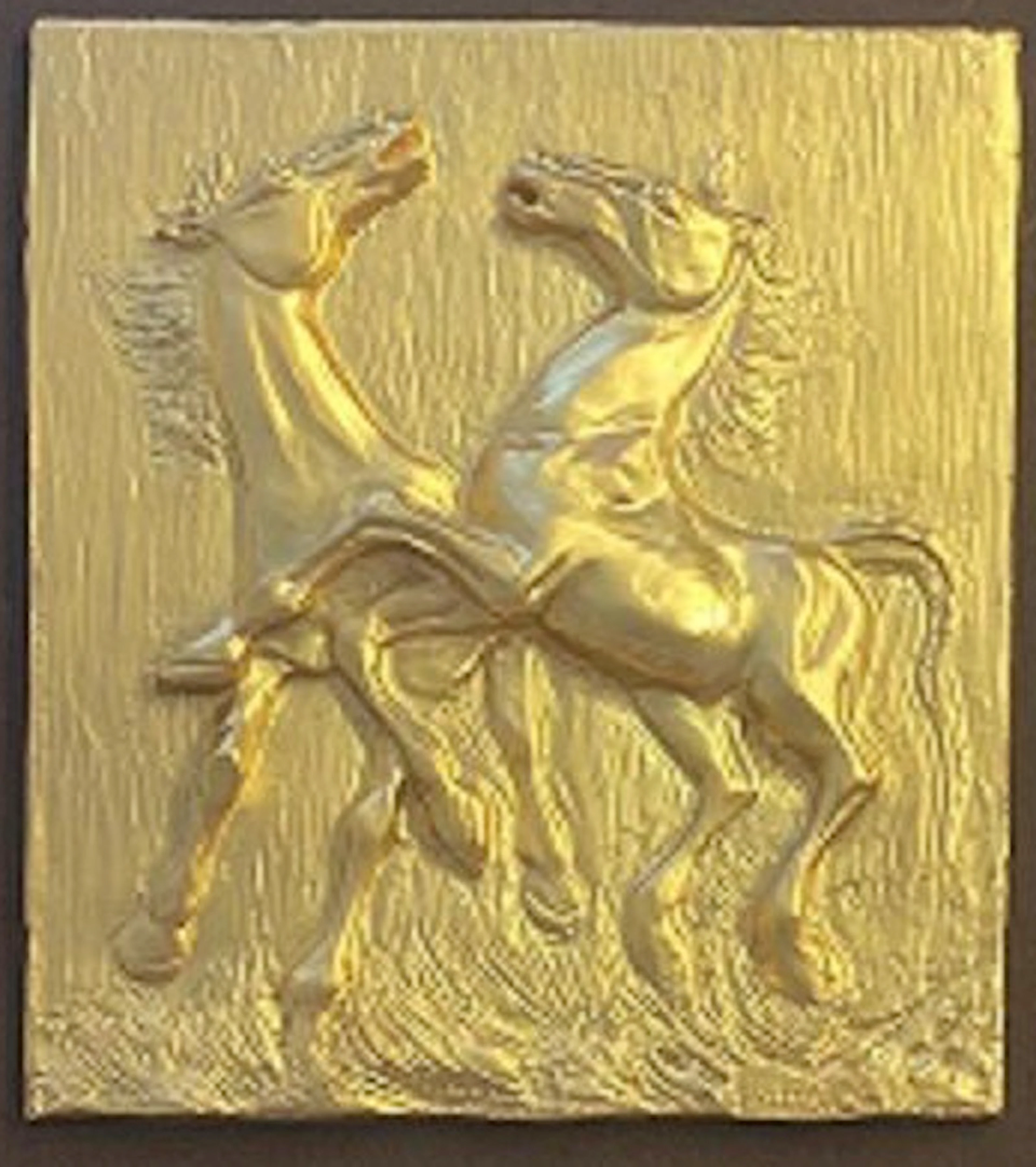 Camillo FAIT - Horses - bas-relief