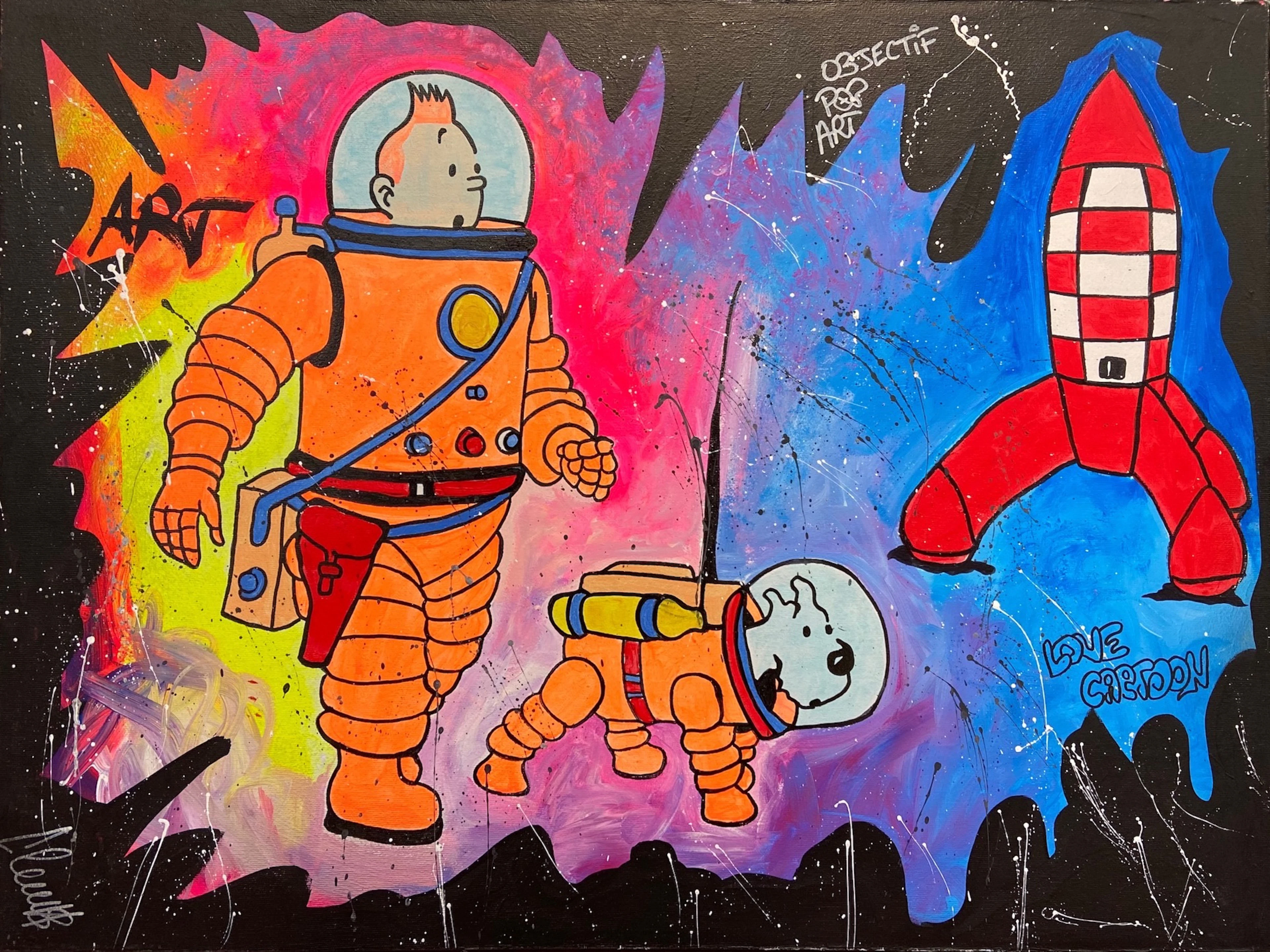 Clem$ - Tintin, 2020 - Acrylique sur toile