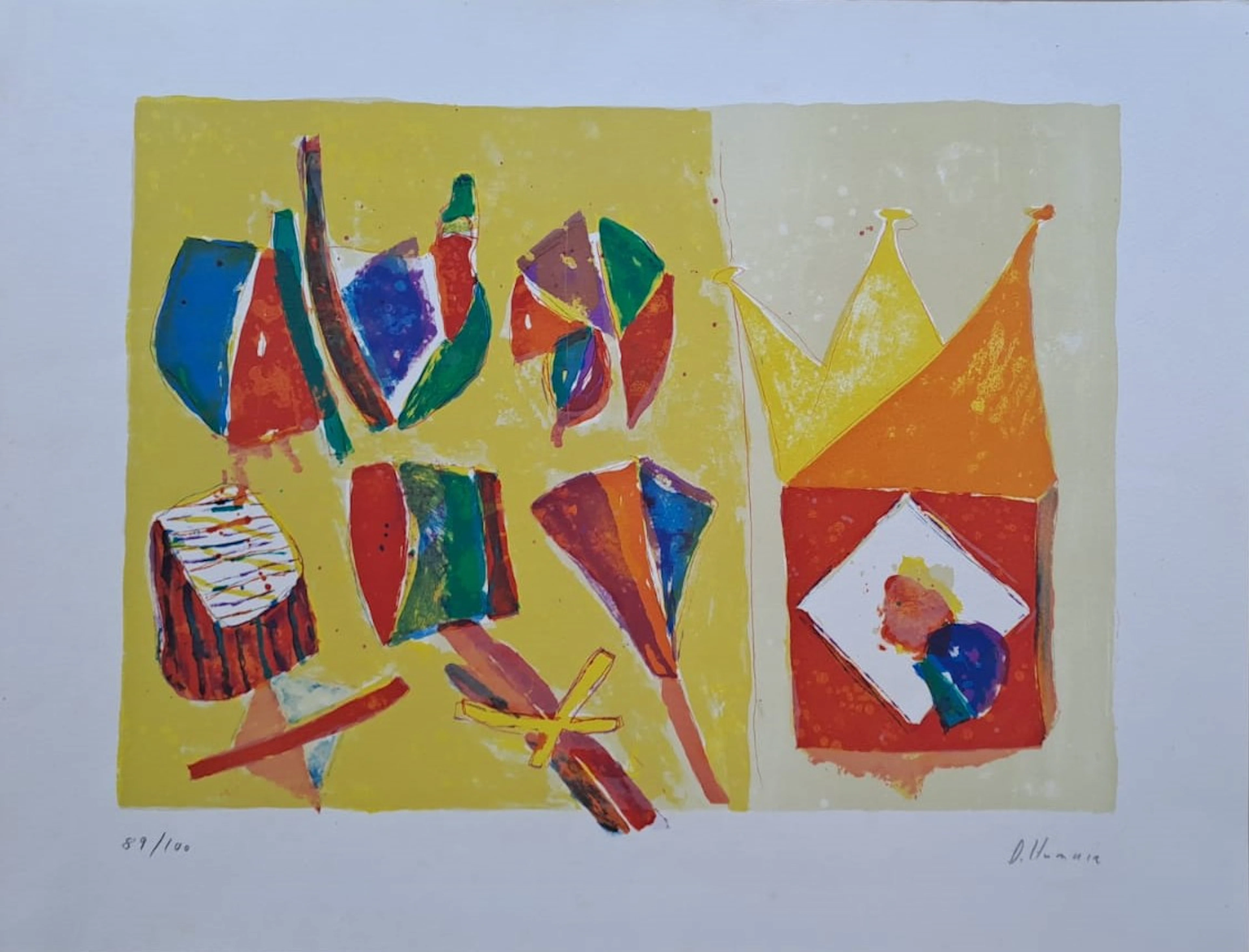 Daniel Humair - Composition I - Lithographie originale signée et numérotée
