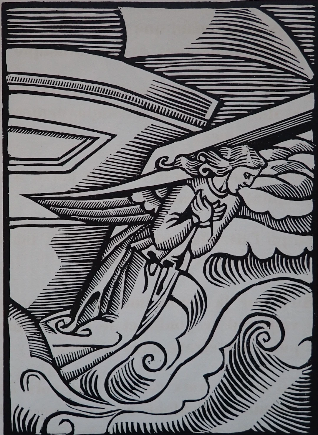 André Lhote - L’ange protecteur, 1922 - Bois gravé