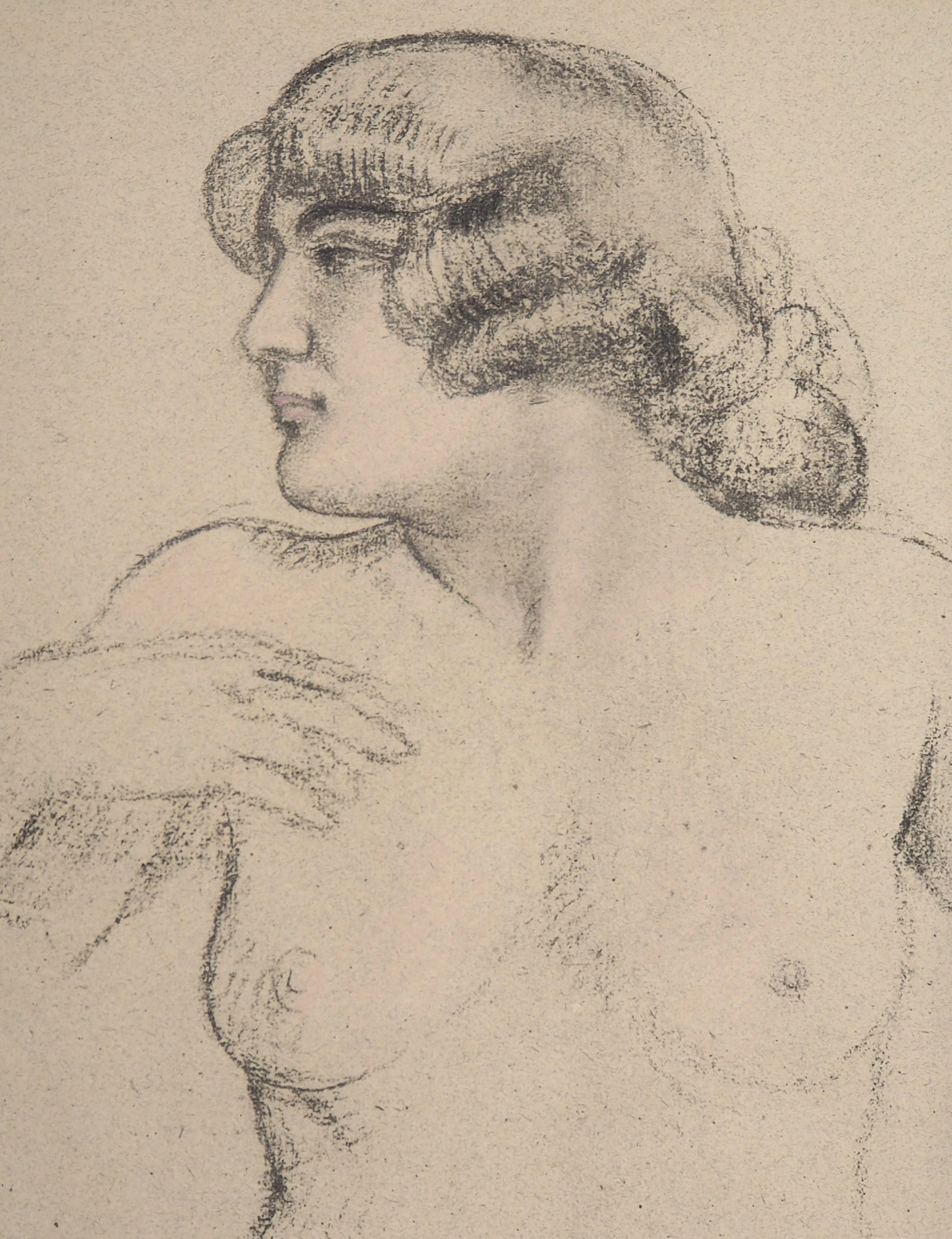 Maurice DENIS : Profil de femme - Lithographie originale