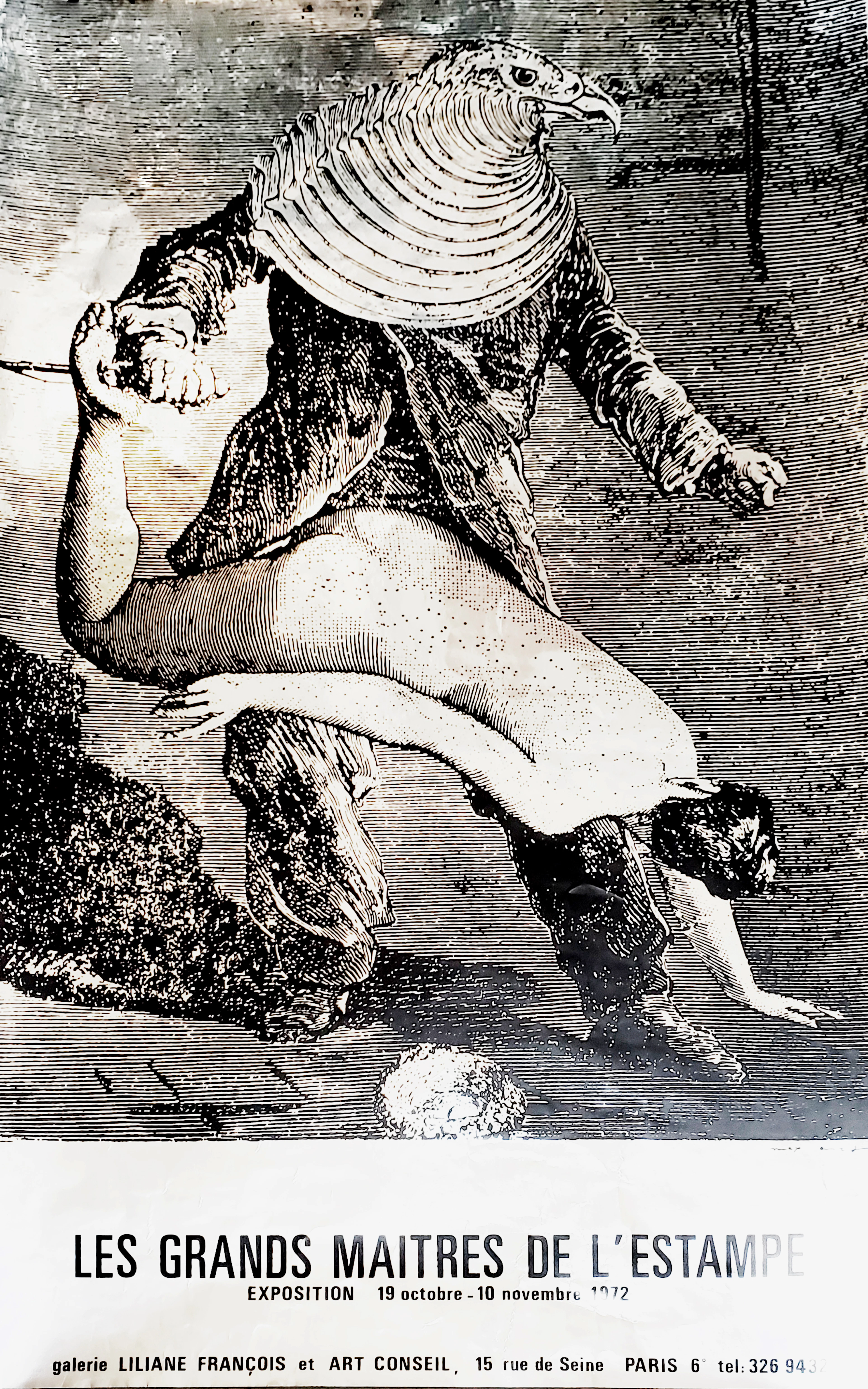 Max Ernst, sérigraphie originale - Galerie Liliane Francois, 1972