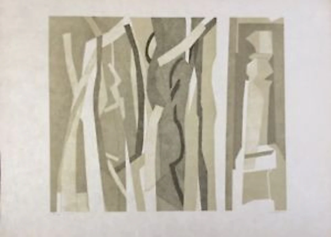 André BEAUDIN - Bois noir, 1971 - Lithographie signée au crayon