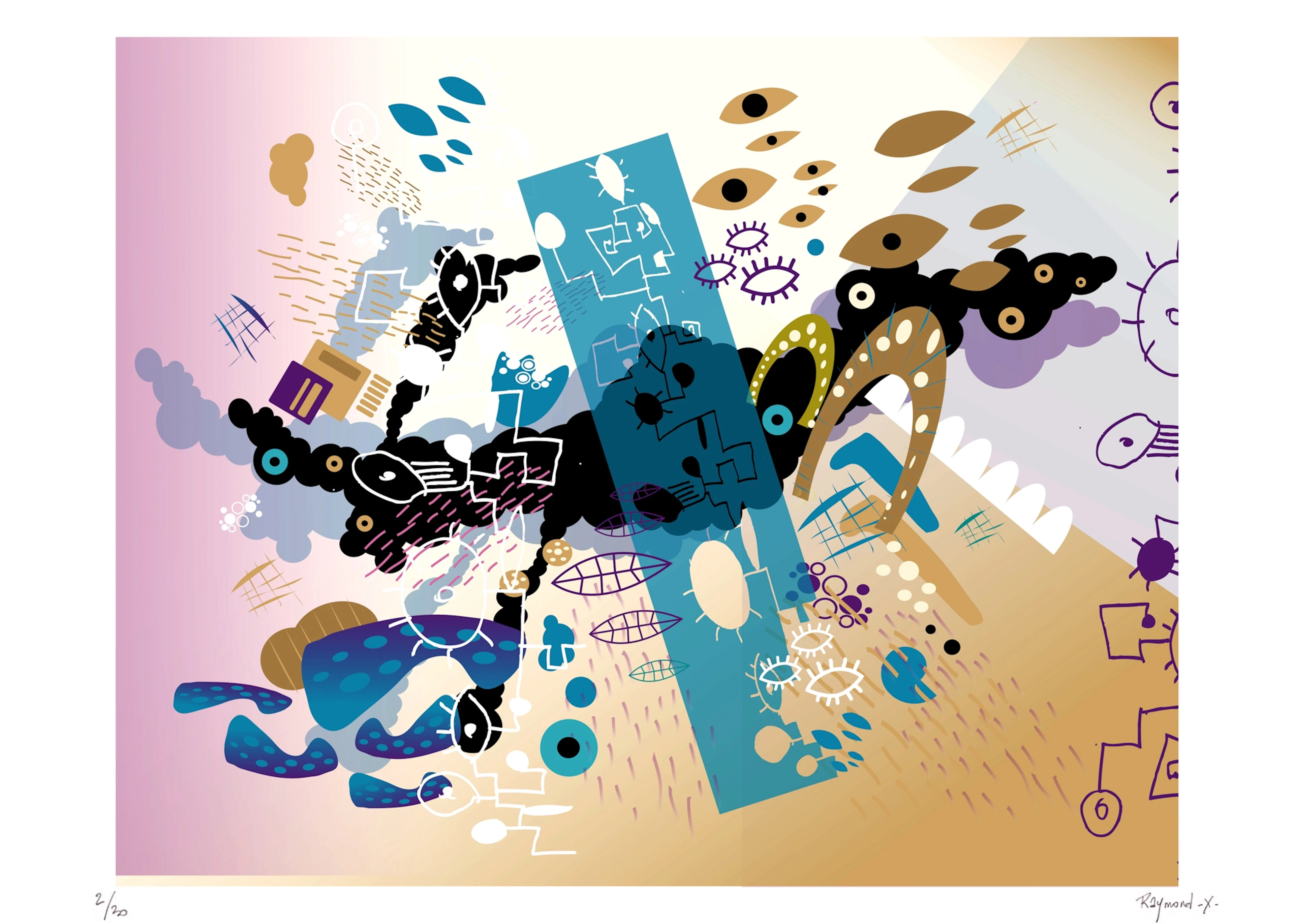 Thierry CORPET (Raymond X) - John Coltrane in july , 2022 - Sérigraphie
