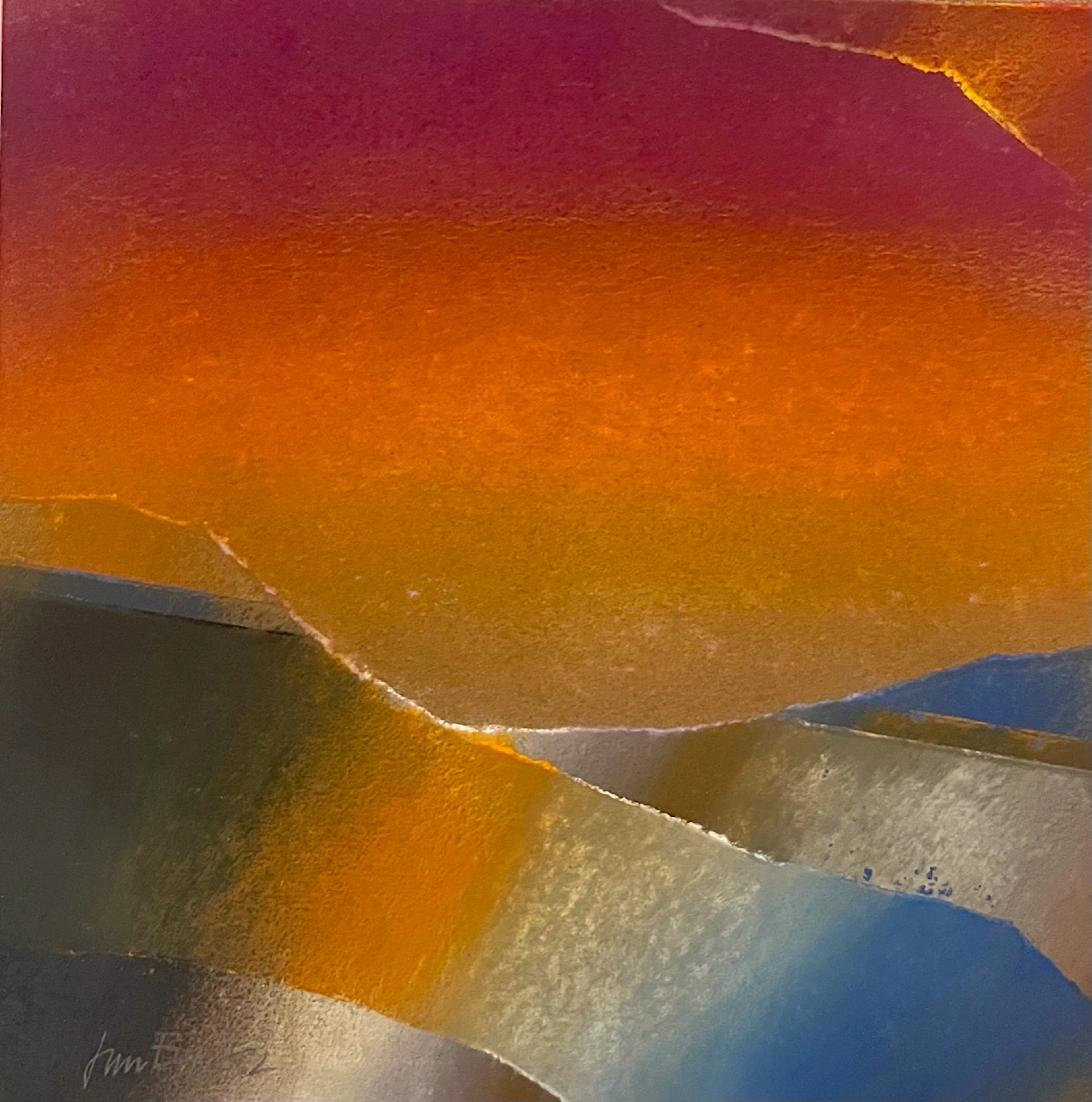Jim Bird - Landscape of the mind 2 - Pastel & collage signé