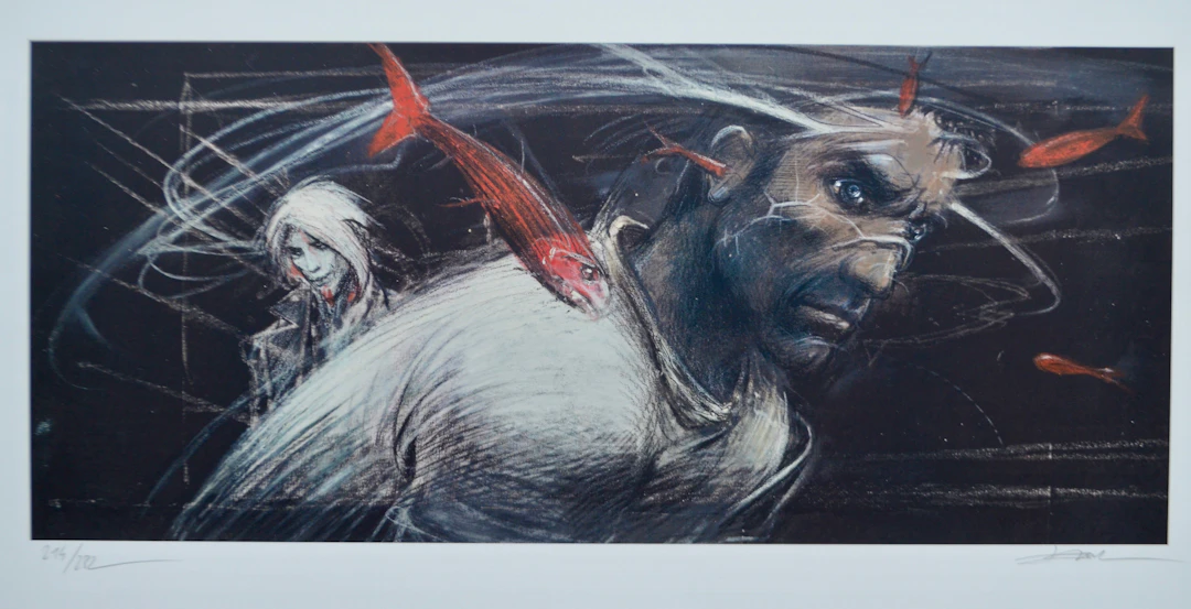 Enki BILAL - Les poissons rouges - Sérigraphie signée