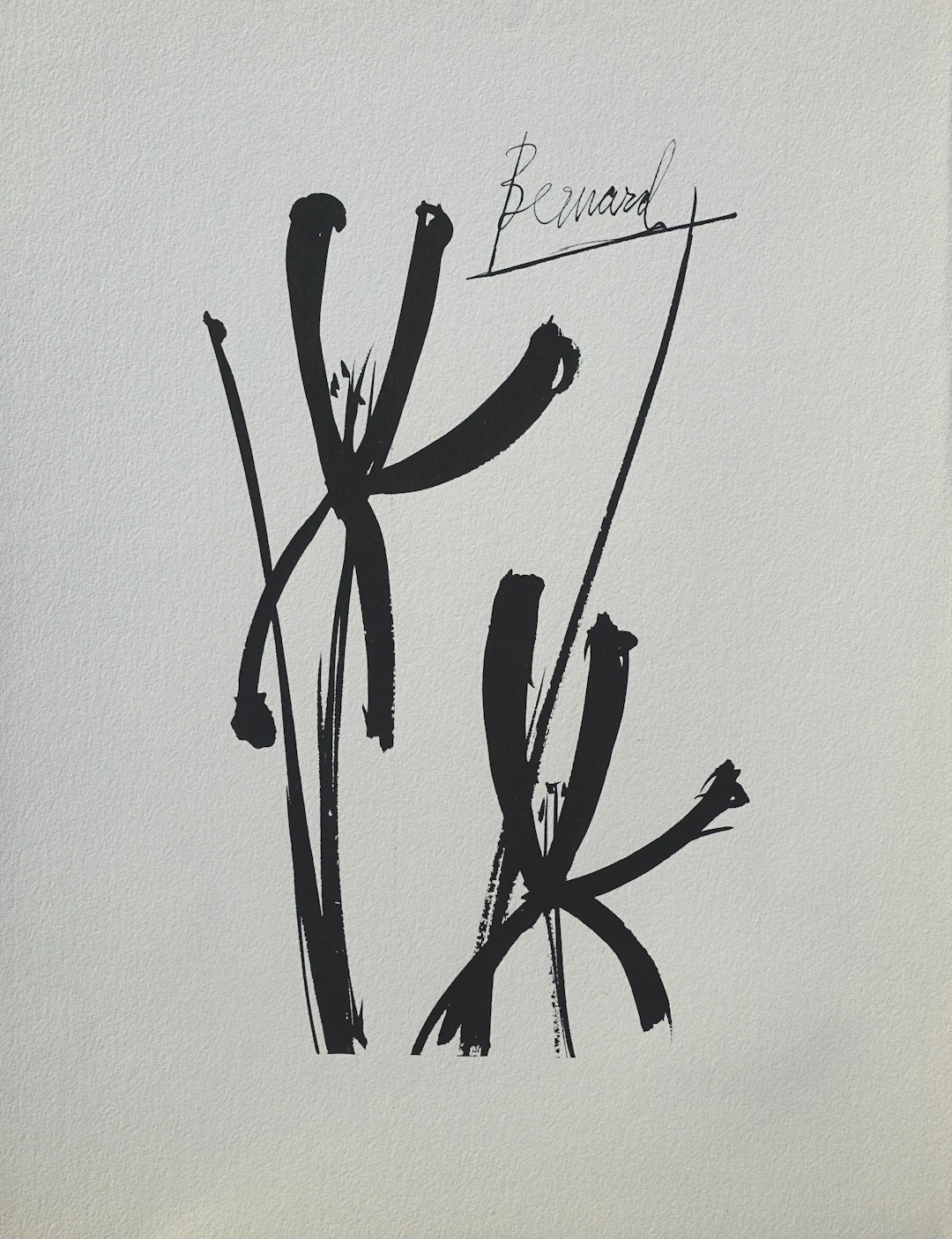 Bernard BUFFET : Les deux Iris, Gravure originale signée