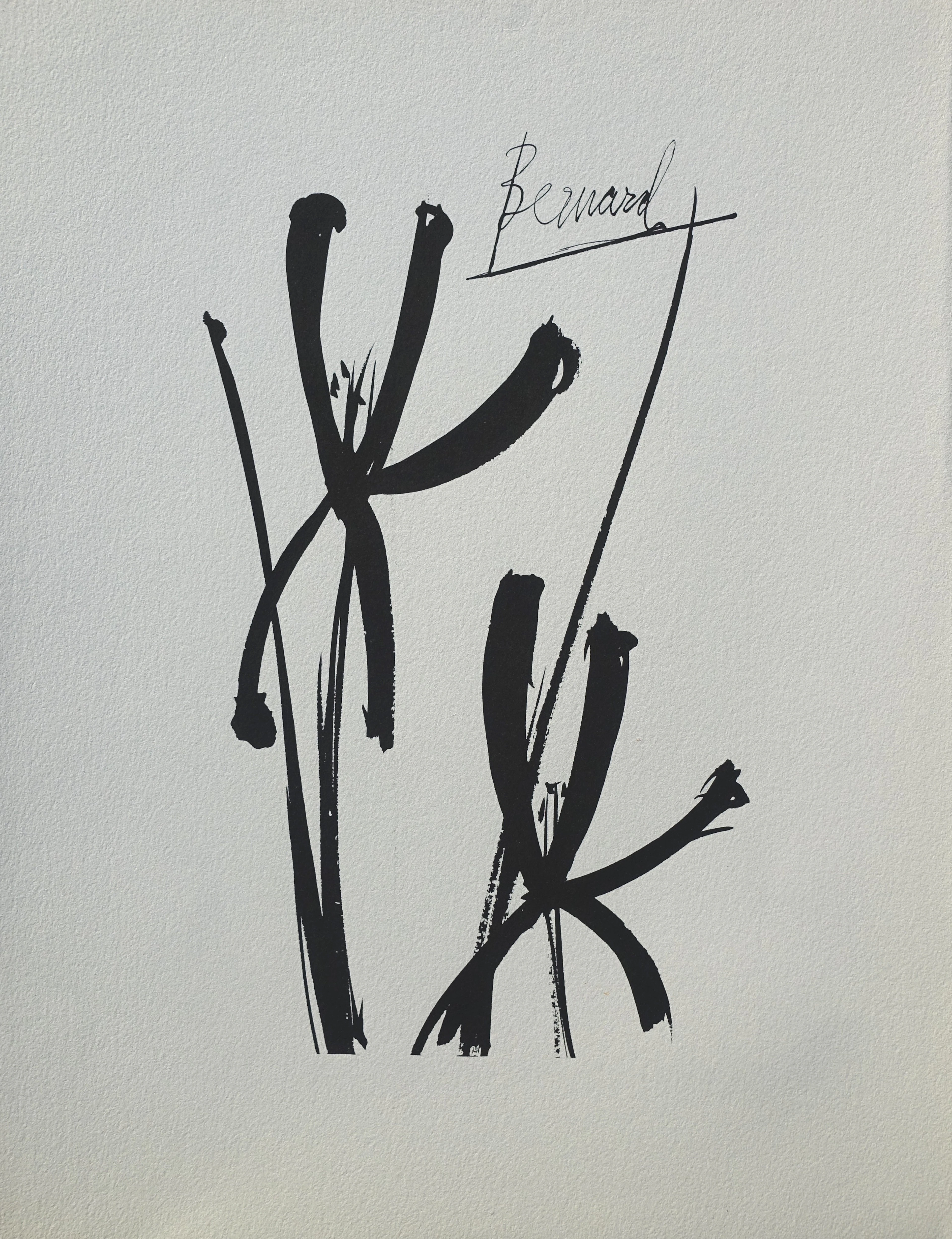Bernard BUFFET : Les deux Iris, Gravure originale signée