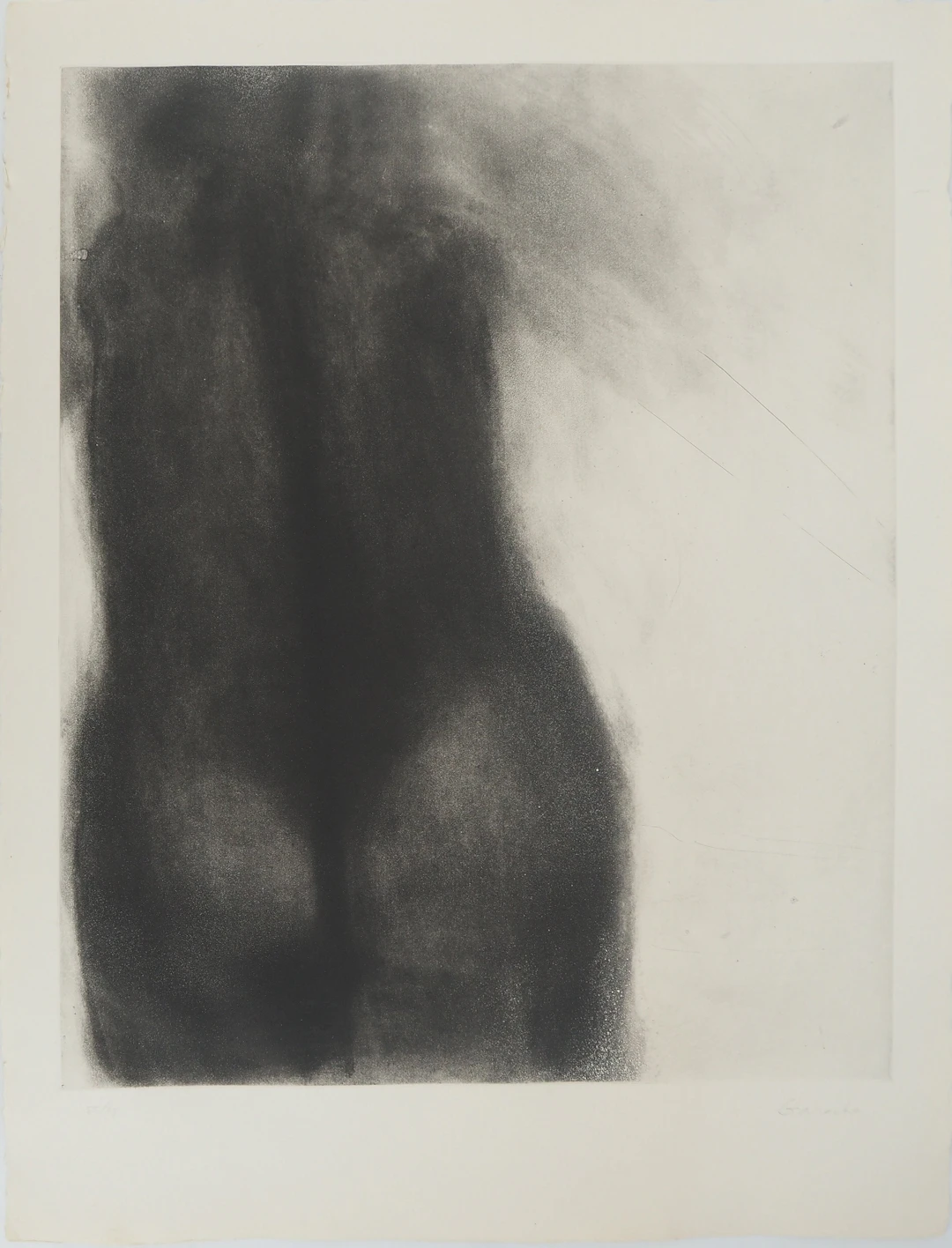Claude GARACHE : Nu de dos, Gravure original, Signée