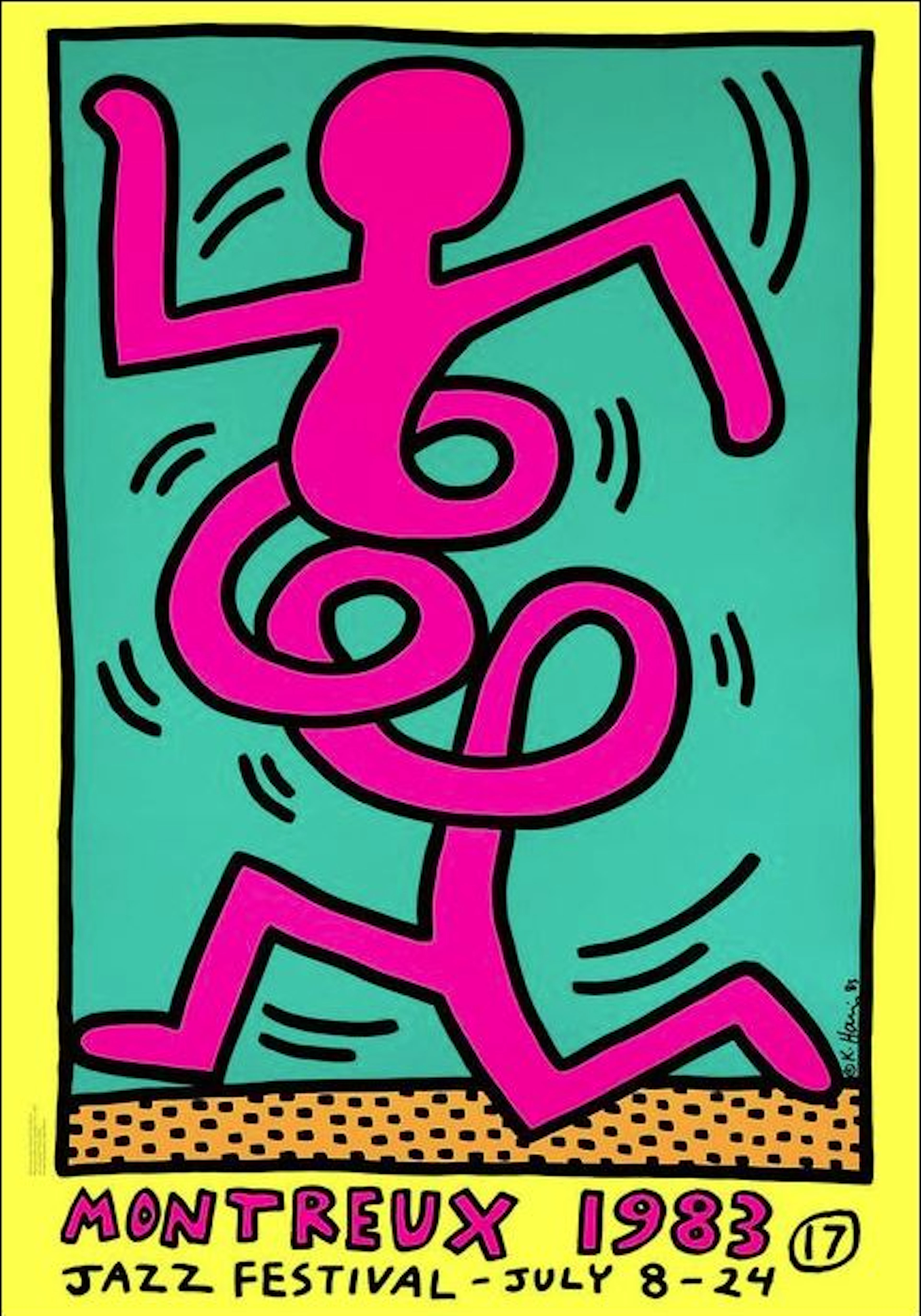 Keith HARING - Festival de Jazz de Montreux,1983, Sérigraphie