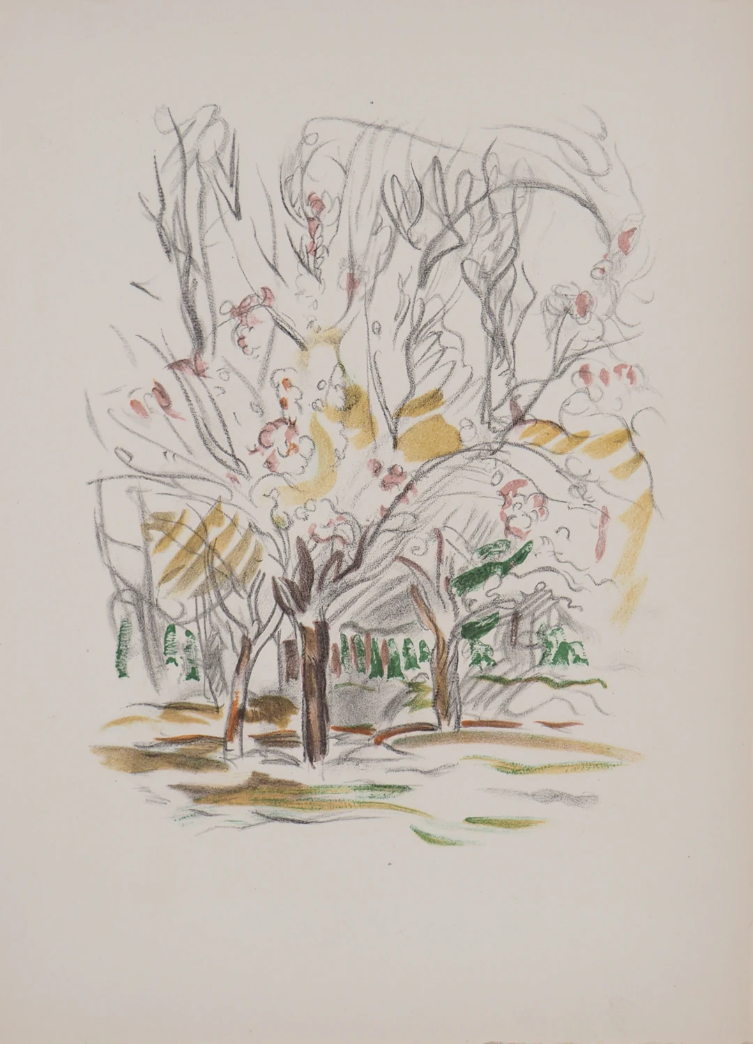 Emile Othon Friesz - Printemps, Arbres en fleurs, 1949 - Lithographie originale