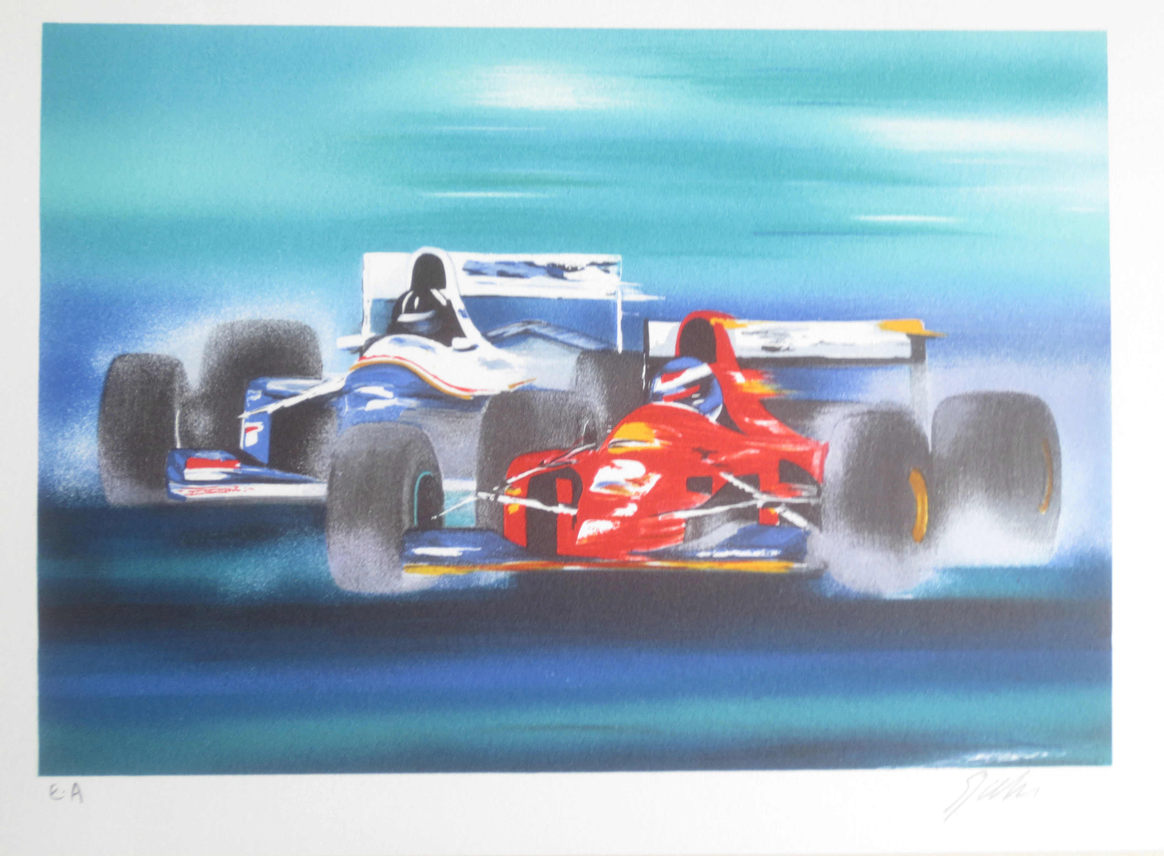 Victor SPAHN- Formule 1 - Lithographie signée au crayon