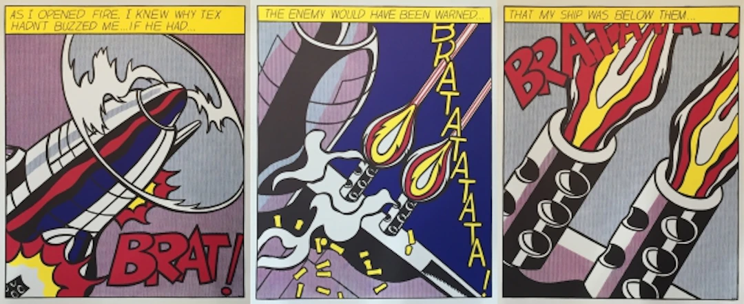 Roy LICHTENSTEIN (d’après) - Triptyque : As I opened fire, 1964, 3