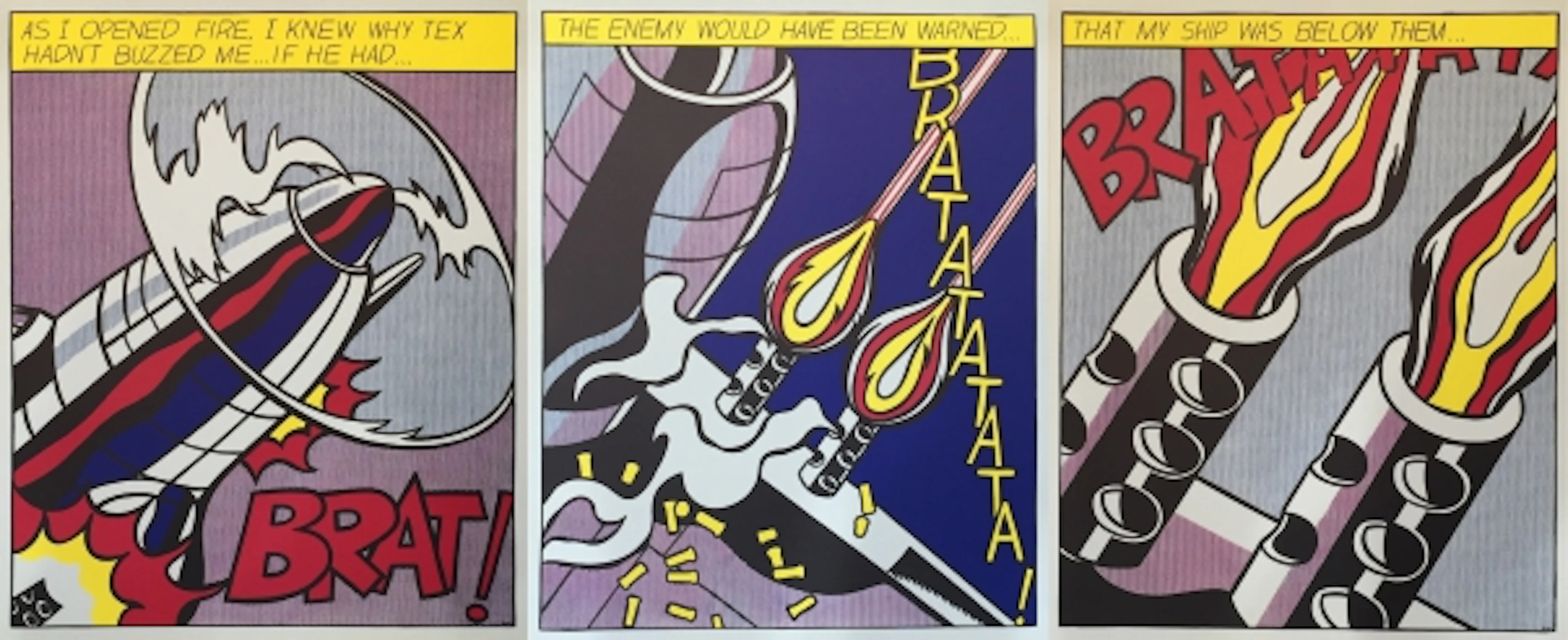 Roy LICHTENSTEIN (d’après) - Triptyque : As I opened fire, 1964, 3