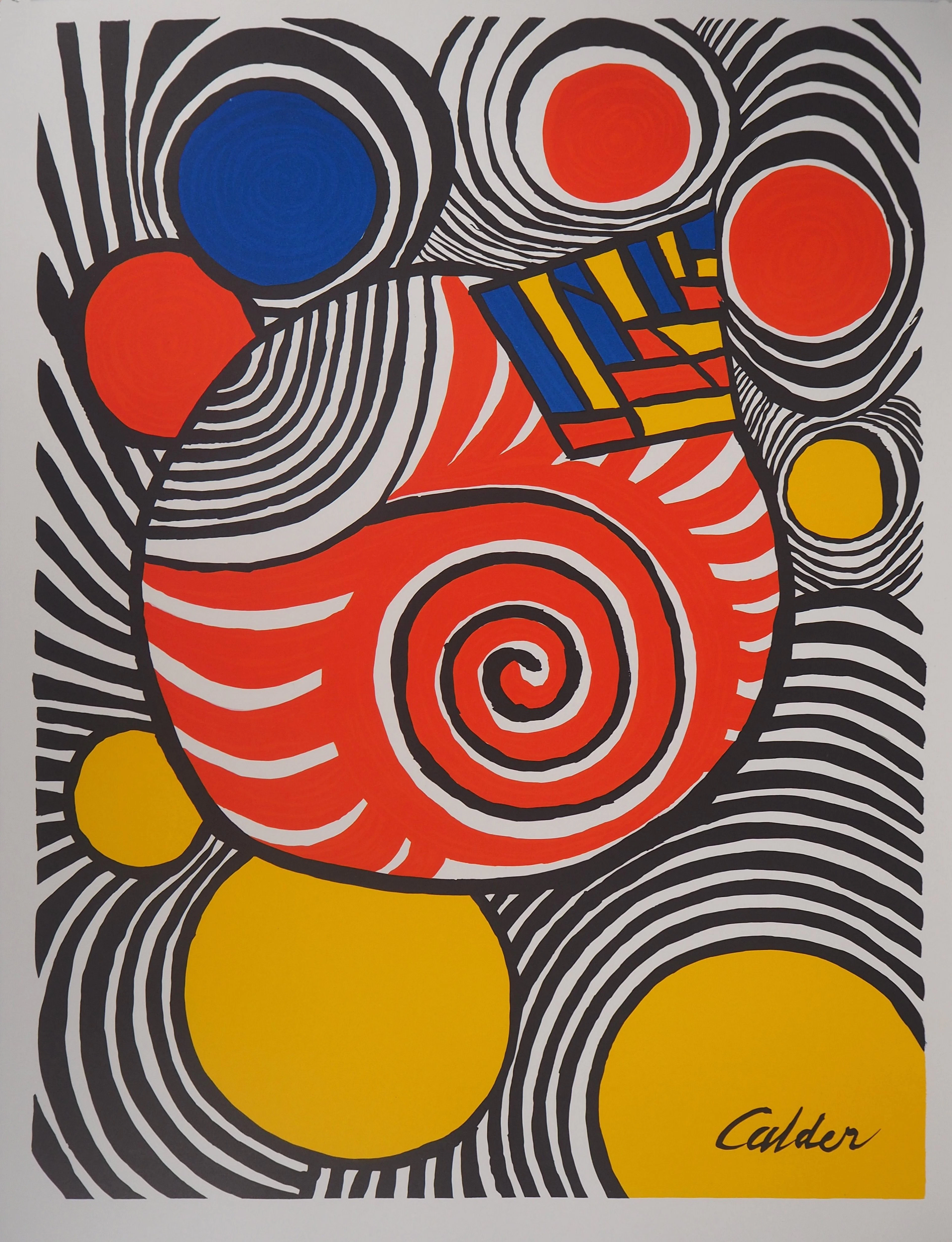Alexander CALDER (d’après) - Planètes rayonnantes, 1979 - Lithographie signée