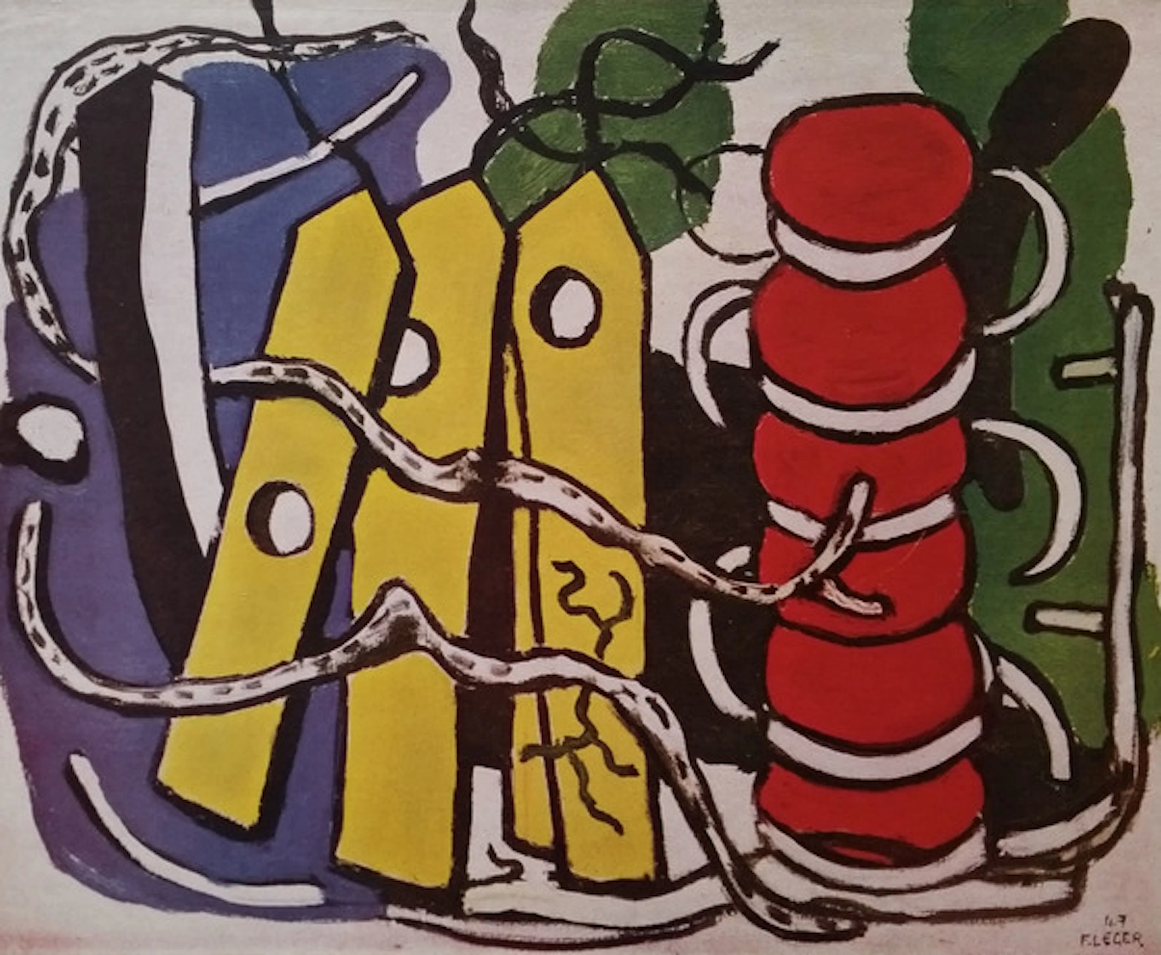 Fernand LÉGER (d’après) - Les étiquettes jaunes, 1948, Lithographie